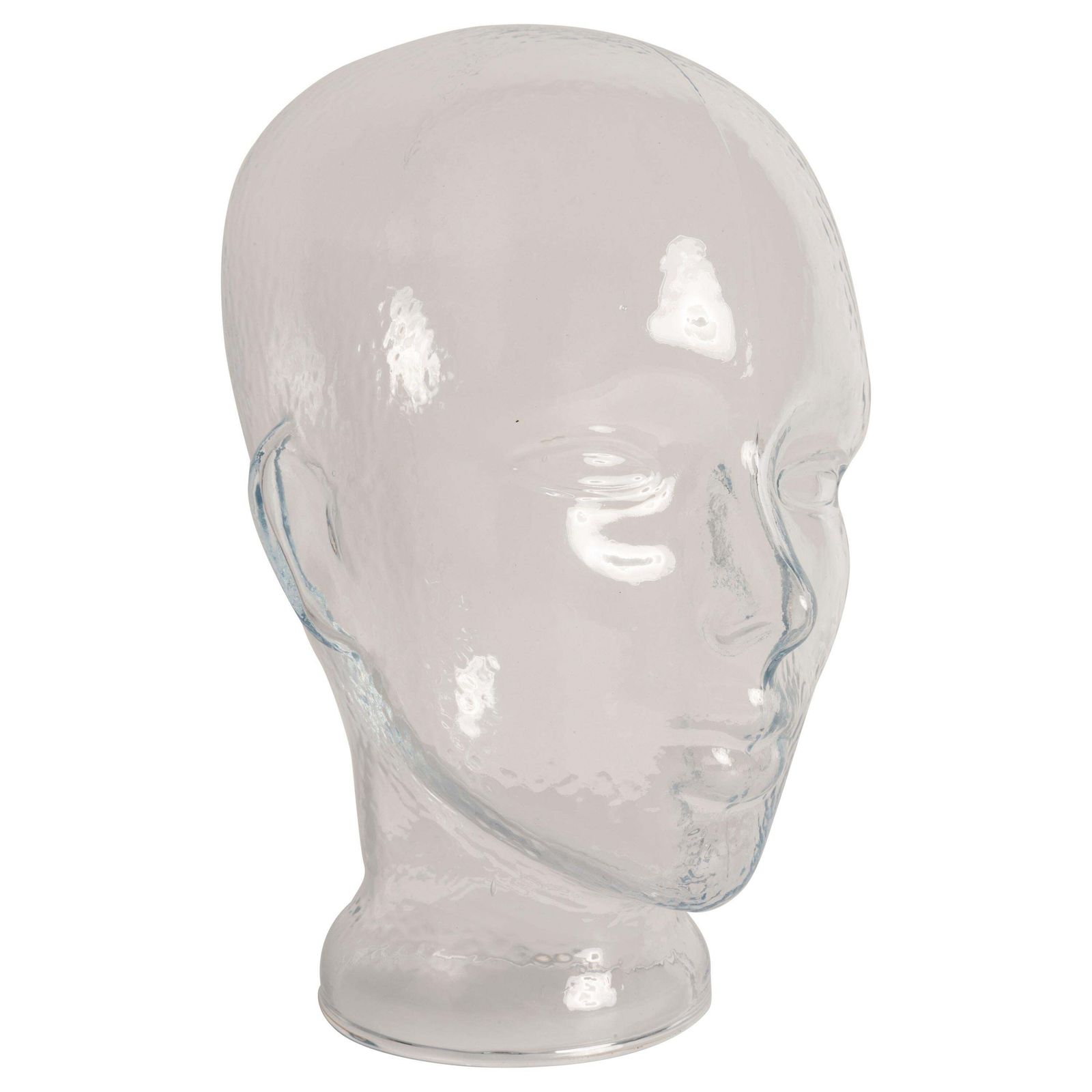 Transparent Vintage Decorative Mannequin Glass Head Sculpture, 1970s, Germany