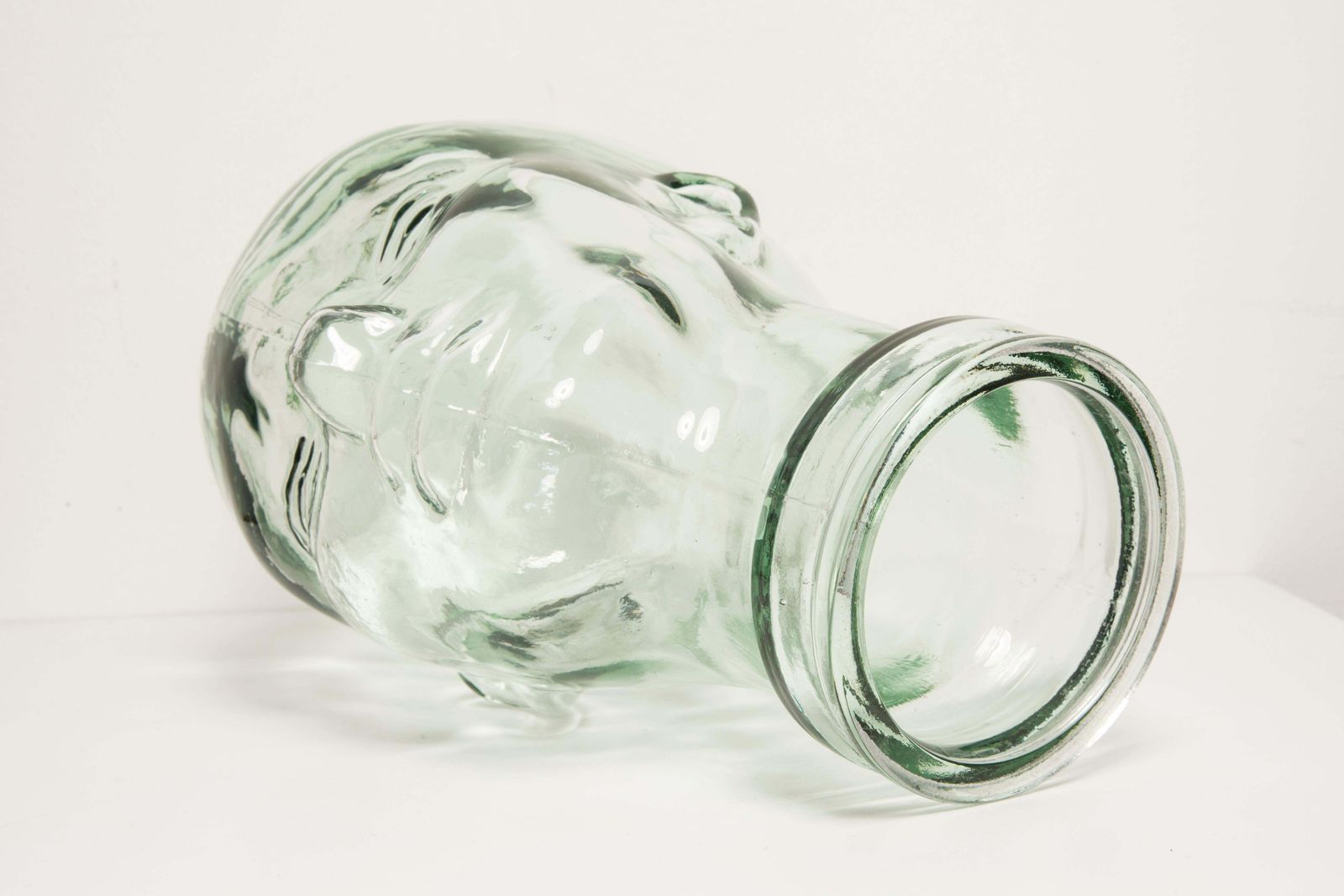 Transparent Vintage Decorative Mannequin Glass Head Sculpture, 1970s, Germany photo vintage