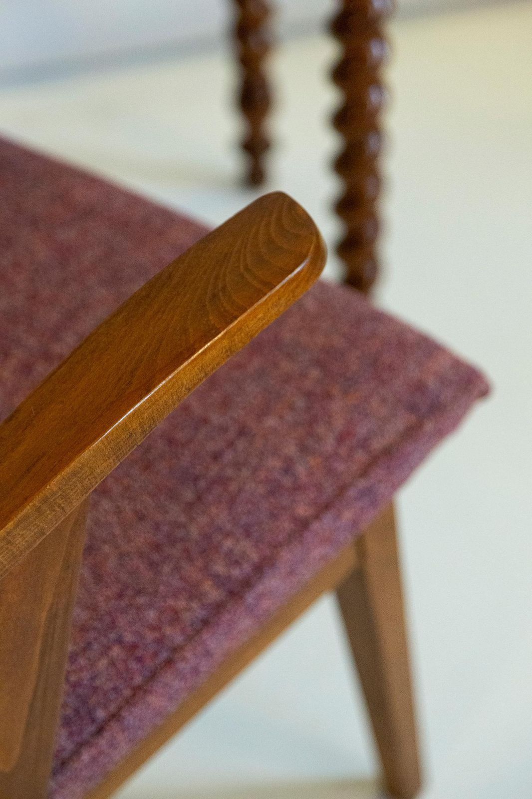 Zes Mid Century Vintage Fauteuils In Paars Melange, Ontwerp M. Puchala, Europa, Jaren 1960 photo 5096.0