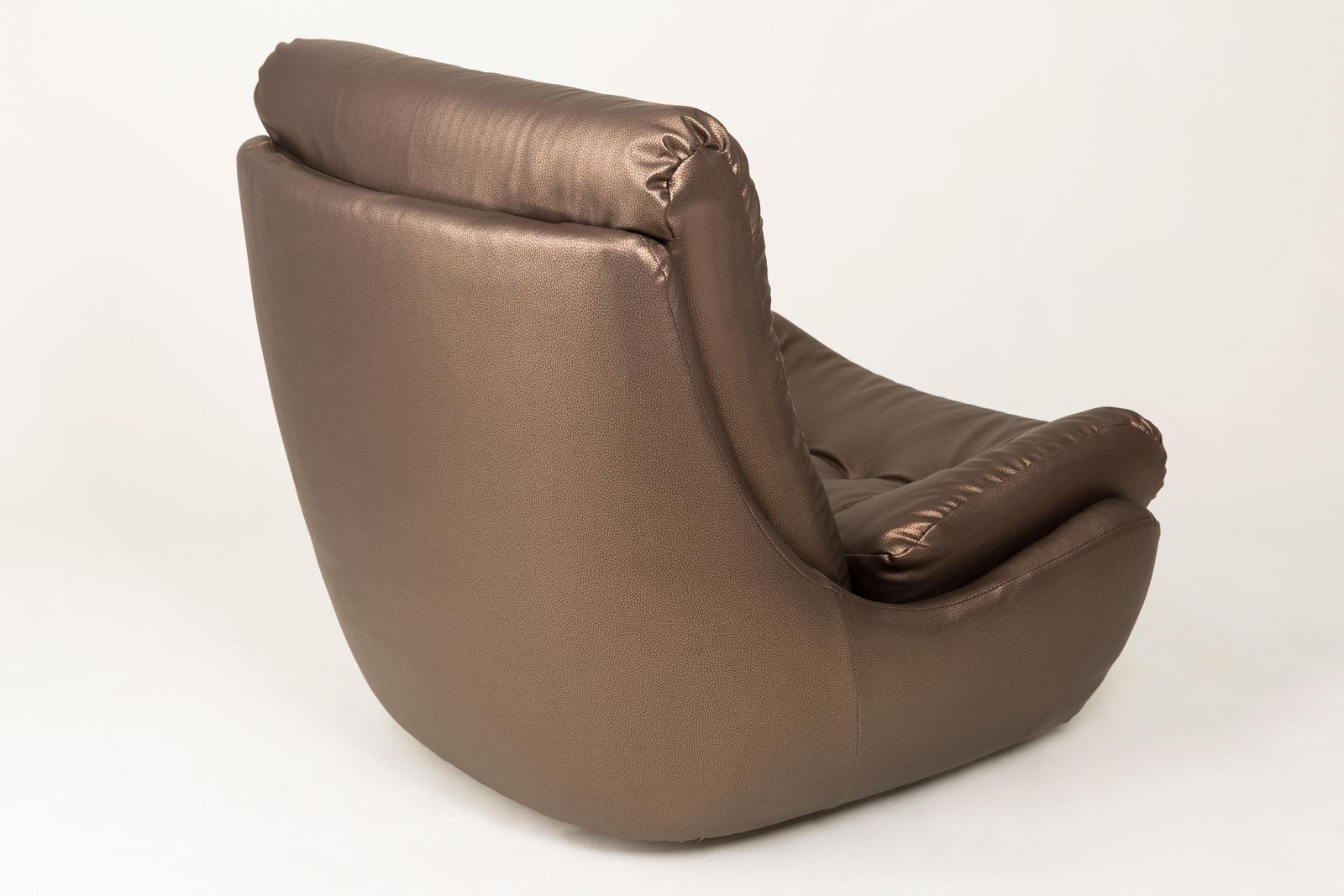 Set Of Two 20th Century Vintage Metallic Faux Leather Atlantis Armchairs, 1960s photo vinterior