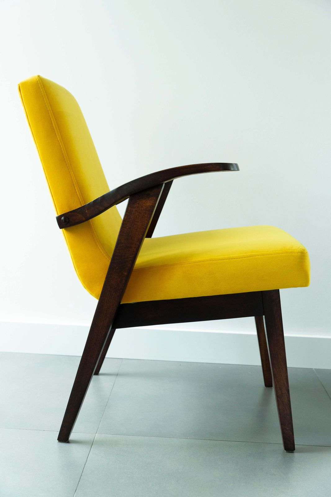 photo furniture 20th Century Vintage Yellow Armchair By Mieczyslaw Puchala, 1960s