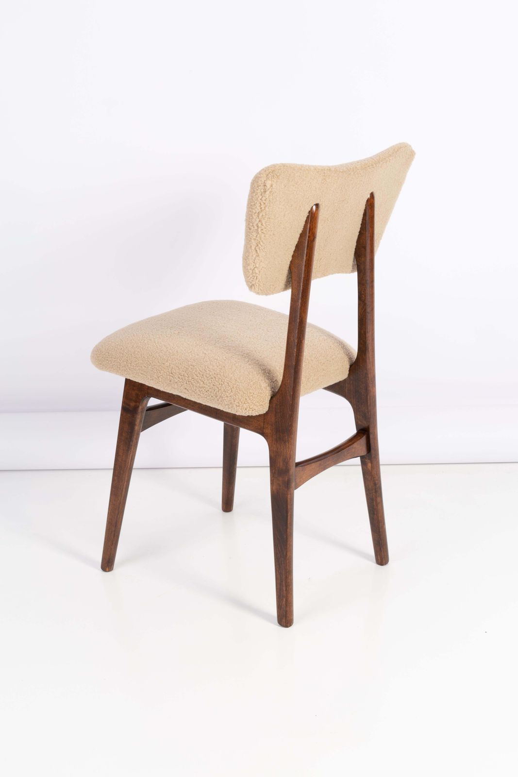 Set Of Four 20th Century Camel Boucle Chairs, 1960s photo buy