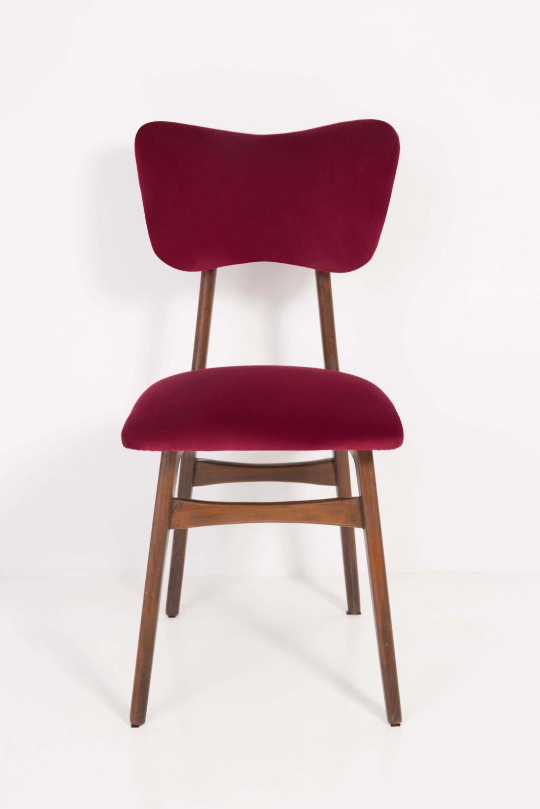 Six 20th Century Burgundy Red Chairs, 1960s photo Furniture