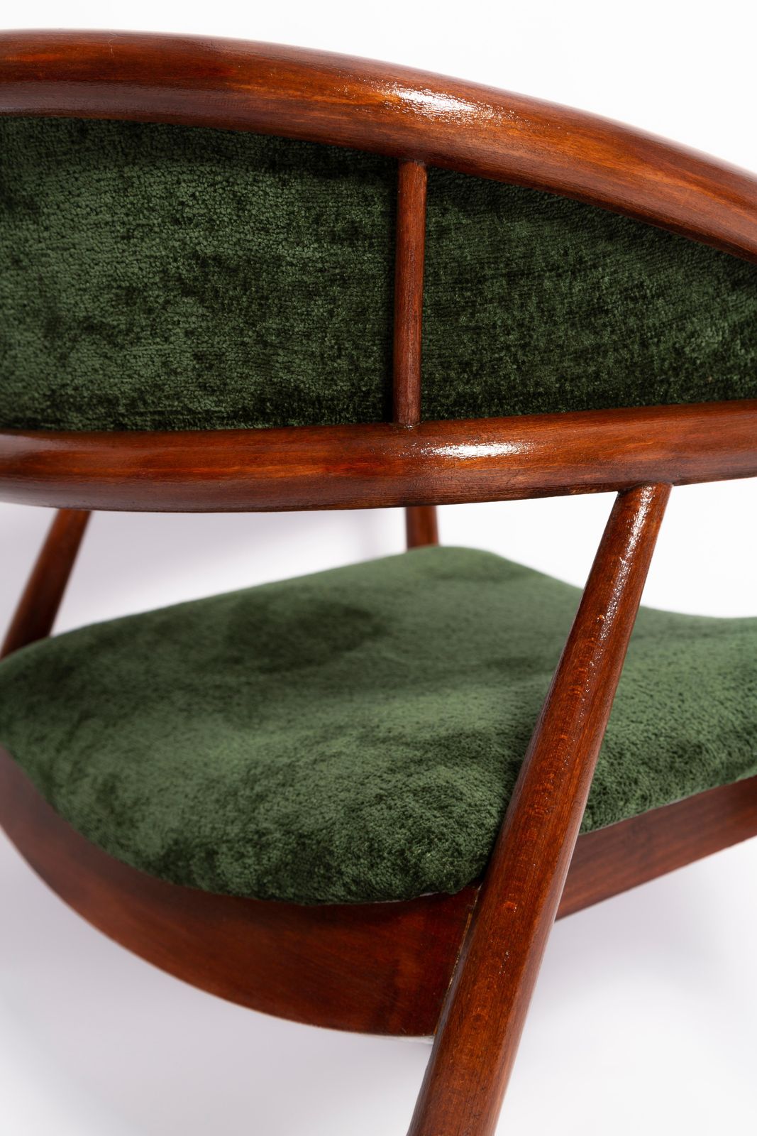 photo furniture Set Of Two Mid Century James Mont King Cole Armchairs, Dark Green Velvet, 1960s