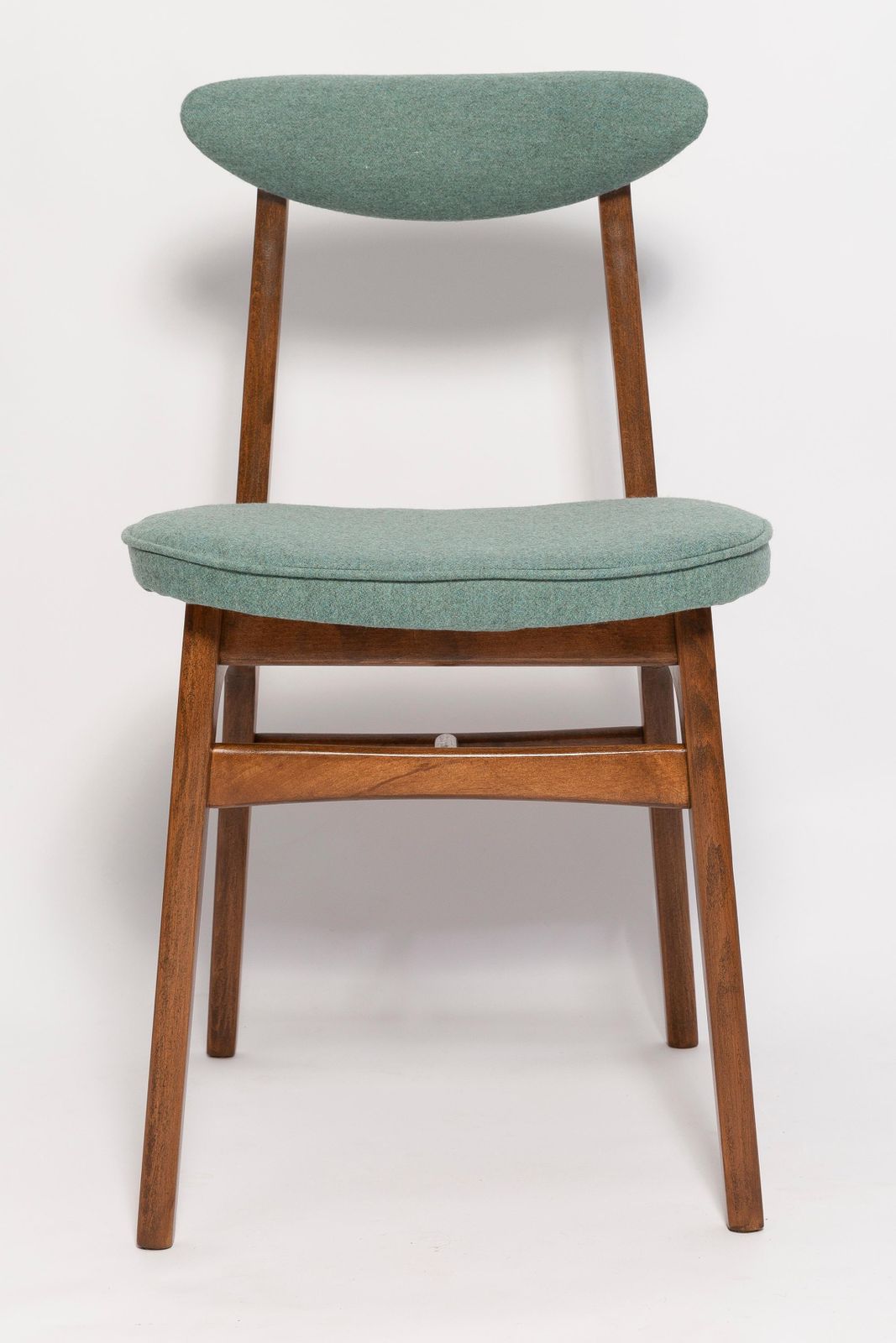 Set Of Eight Mid Century Green Wool Chairs, Rajmund Halas, Europe, 1960s photo furniture