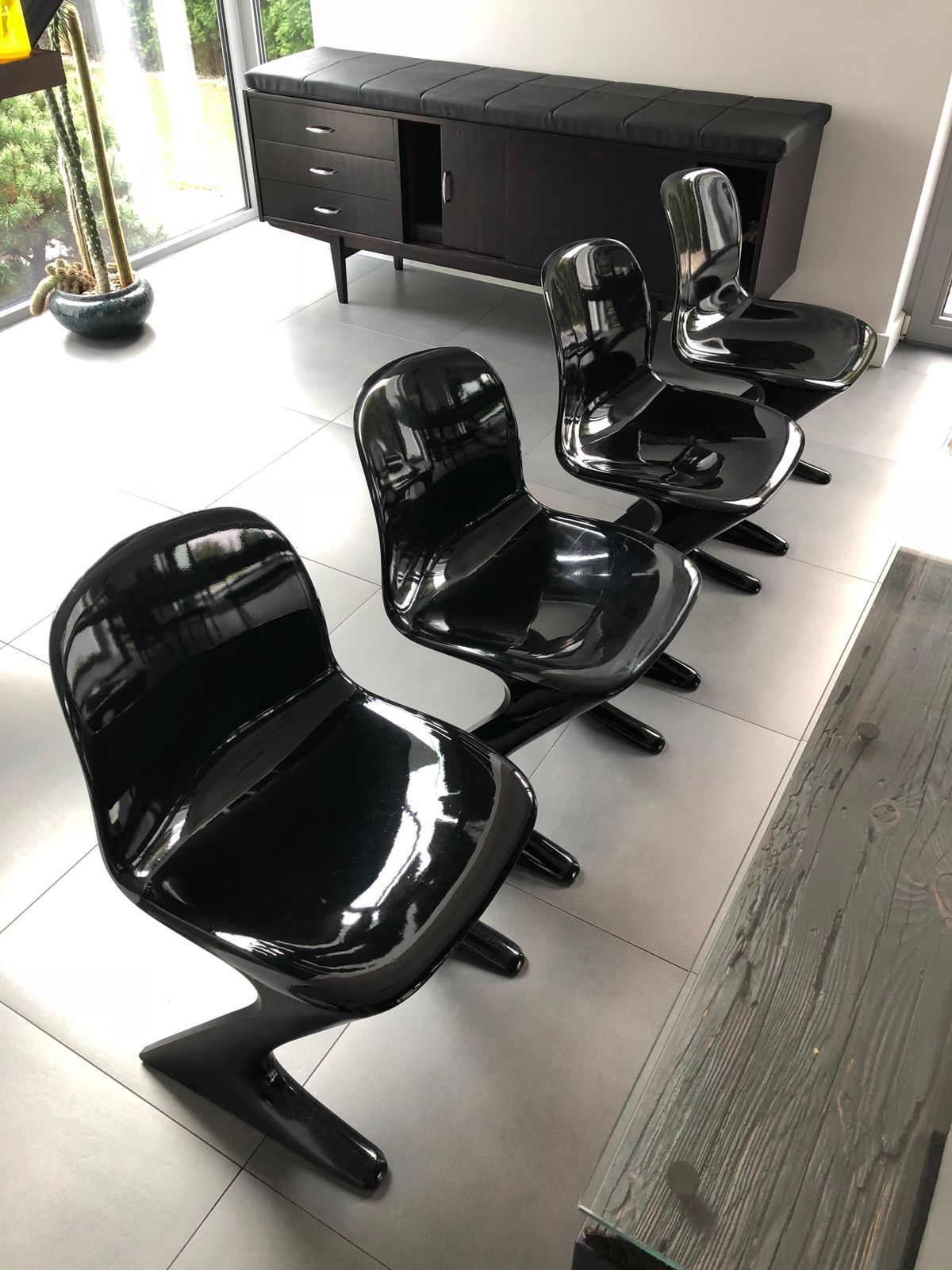 Set Of Four Kangaroo Chairs Designed By Ernst Moeckl, Germany, 1968 photo buy