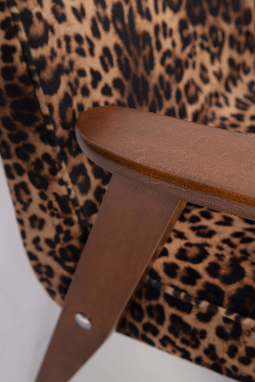 Mid Century 366 Armchair In Leopard Print Velvet, Jozef Chierowski, Europe 1960s photo 1276.0
