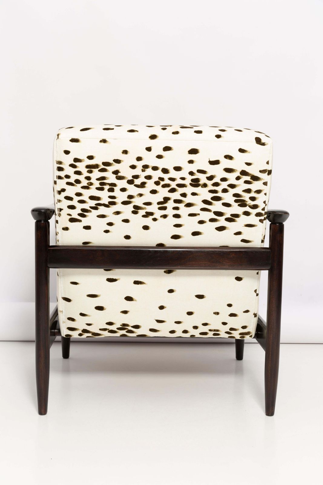 Furniture Mid Century Pattern Velvet Dalmatian Armchair, By Edmund Homa, Europe, 1960s photo