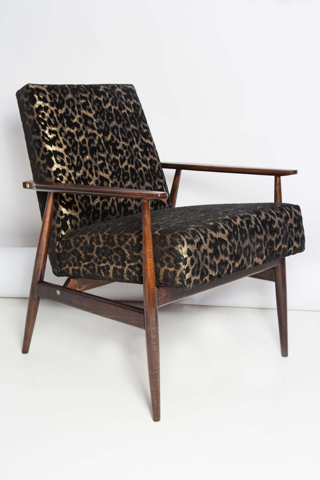 photo for sale Paar Mid Century Fauteuils Met Luipaardprint Fluweel, H. Lis, Europa, Jaren 1960