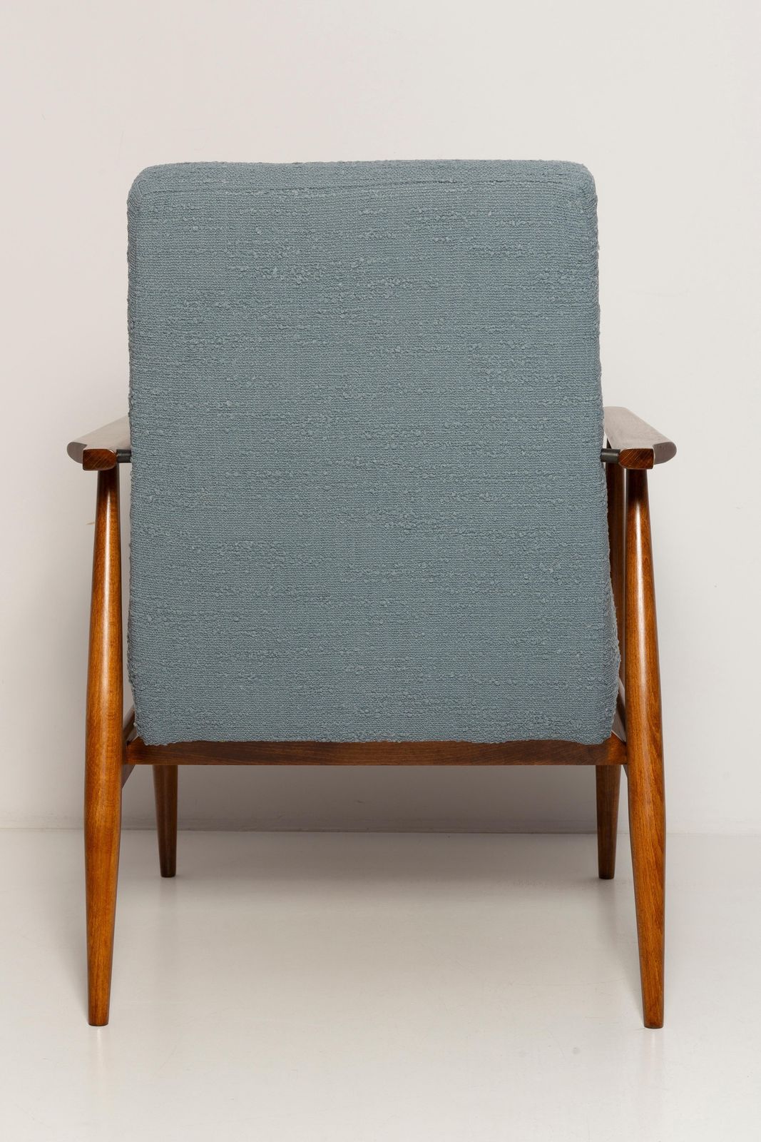 Furniture Set Of Two Mid Century Gray Blue Boucle Dante Armchairs, H. Lis, 1960s photo