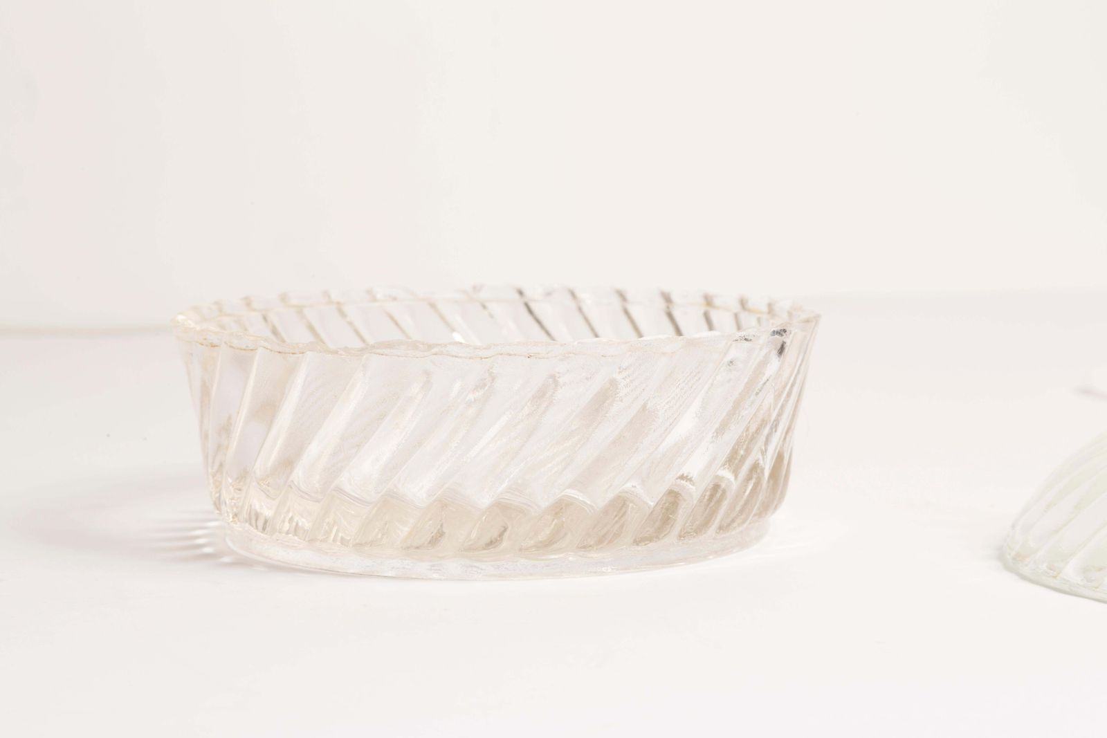 photo furniture Midcentury Vintage Transparent Crystal Glass Sugar Bowl, Italy, 1960s