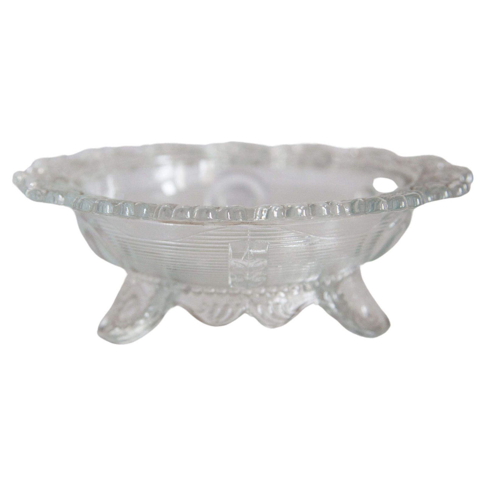 Mid Century Vintage Transparent Glass Sugar, Candy Or Fruit Bowl, Italy, 1960s