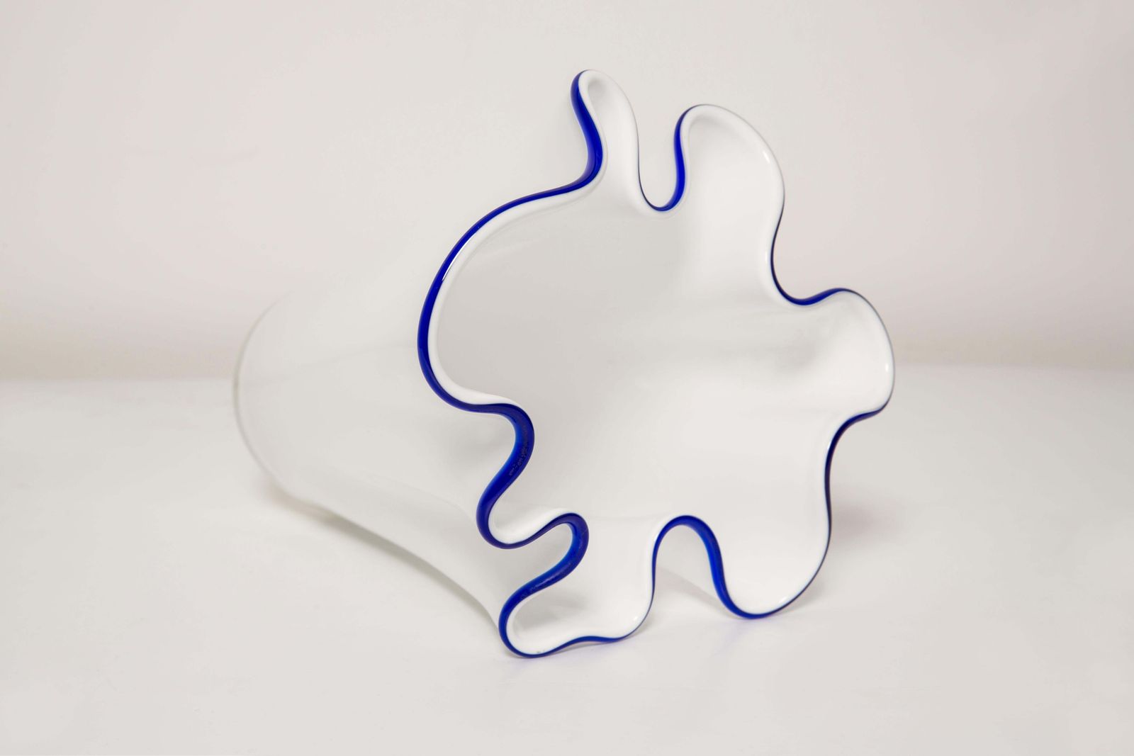 photo for sale Mid Century Vintage Blue And White Vase, Italy, 1960s