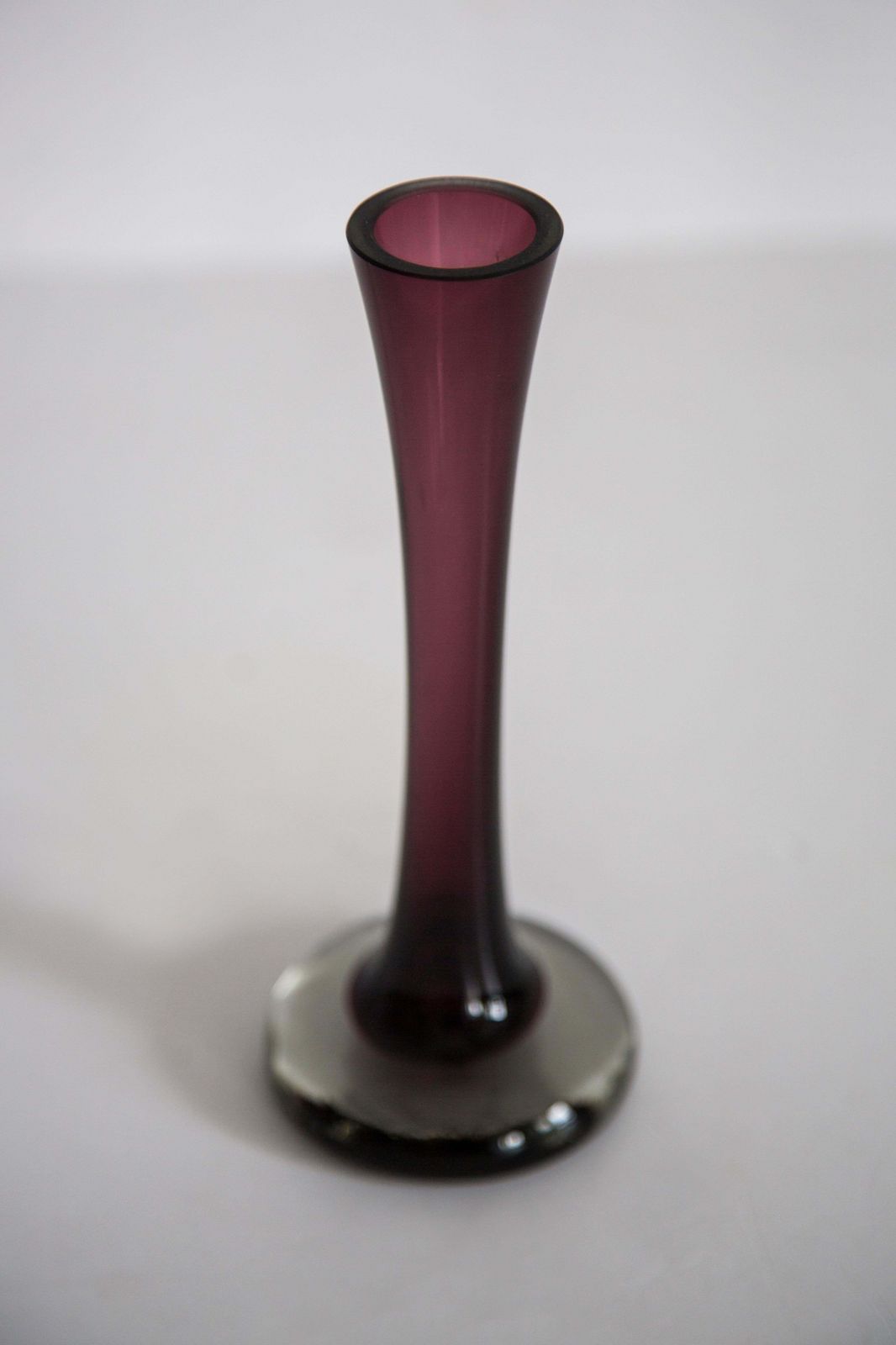 Mid Century Vintage Purple Small Slim Glass Vase, Europe, 1960s photo Home Decor