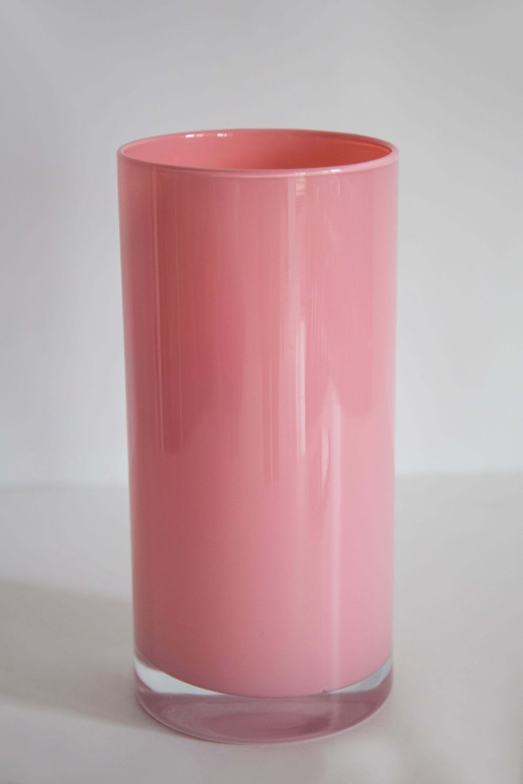 Mid Century Vintage Artistic Glass Pink Vase, Tarnowiec, Europe, 1970s photo 111.0