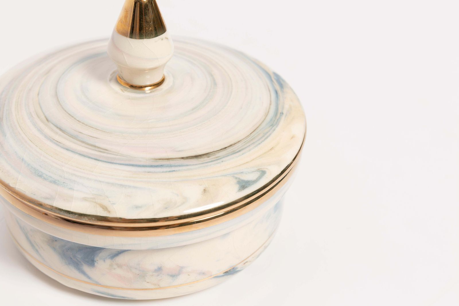 Small Ceramic Vase For Candy Or Jewelry Box, 20th Century, Europe, 1960s photo vinterior
