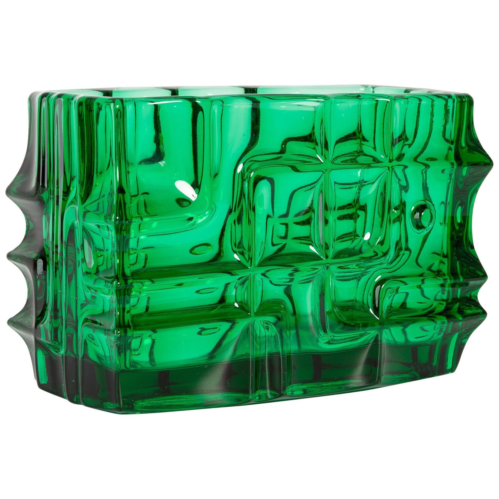 Emerald Green Vase By Vladislav Urban For Sklo Union, 20th Century, Europe 1960s