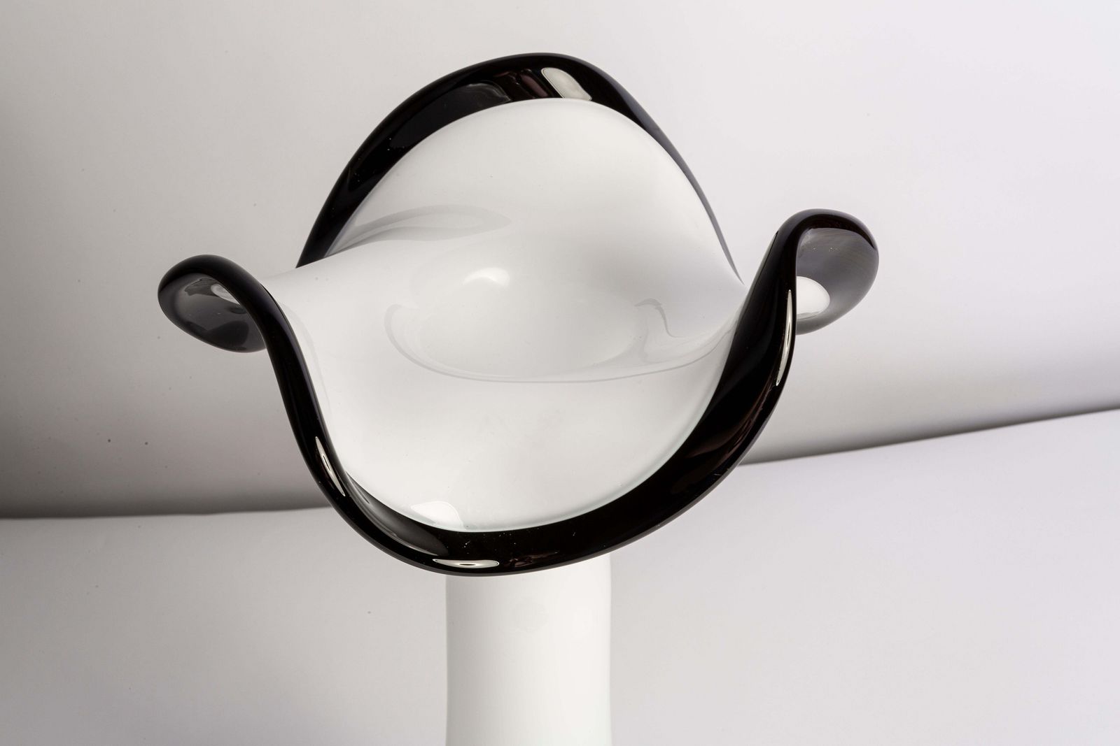 Big Mid Century Vintage Black And White Vase, Italy, 1960s photo 357.0