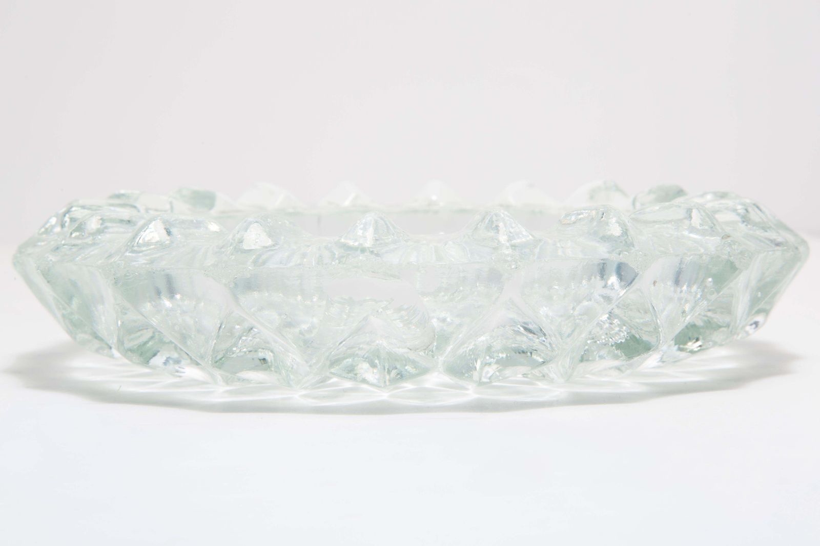 Mid Century Crystal Glass Ashtray Bowl, Italy, 1970s photo 102.0