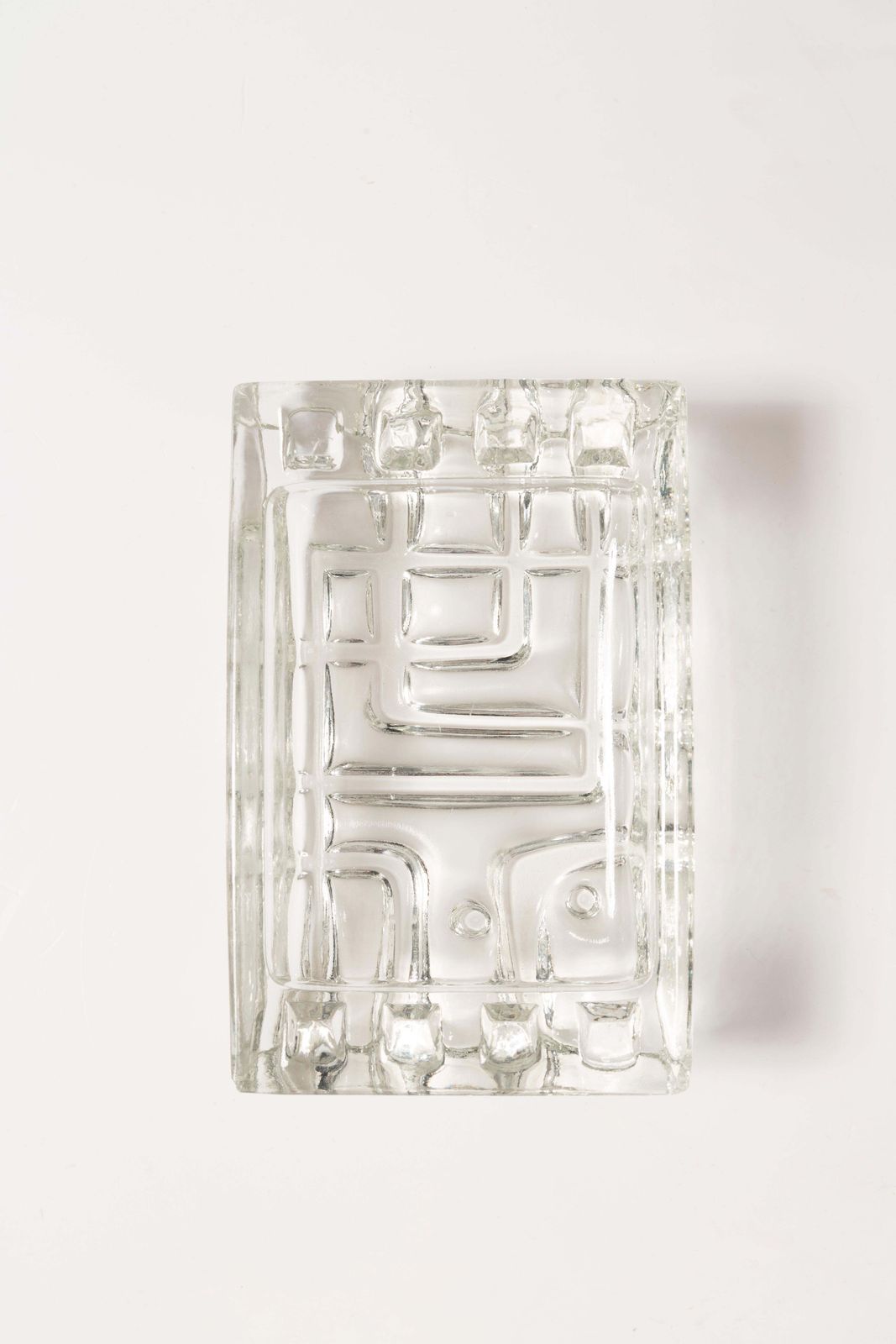 Mid Century Transparent Glass Bowl Ashtray Element, Italy, 1970s photo for sale