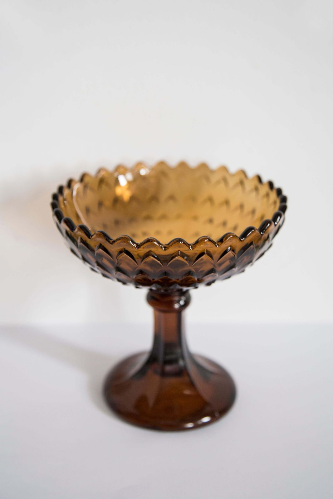 Mid Century Vintage Brown Yellow Orange Glass Sugar Bowl, Italy, 1960s photo buy