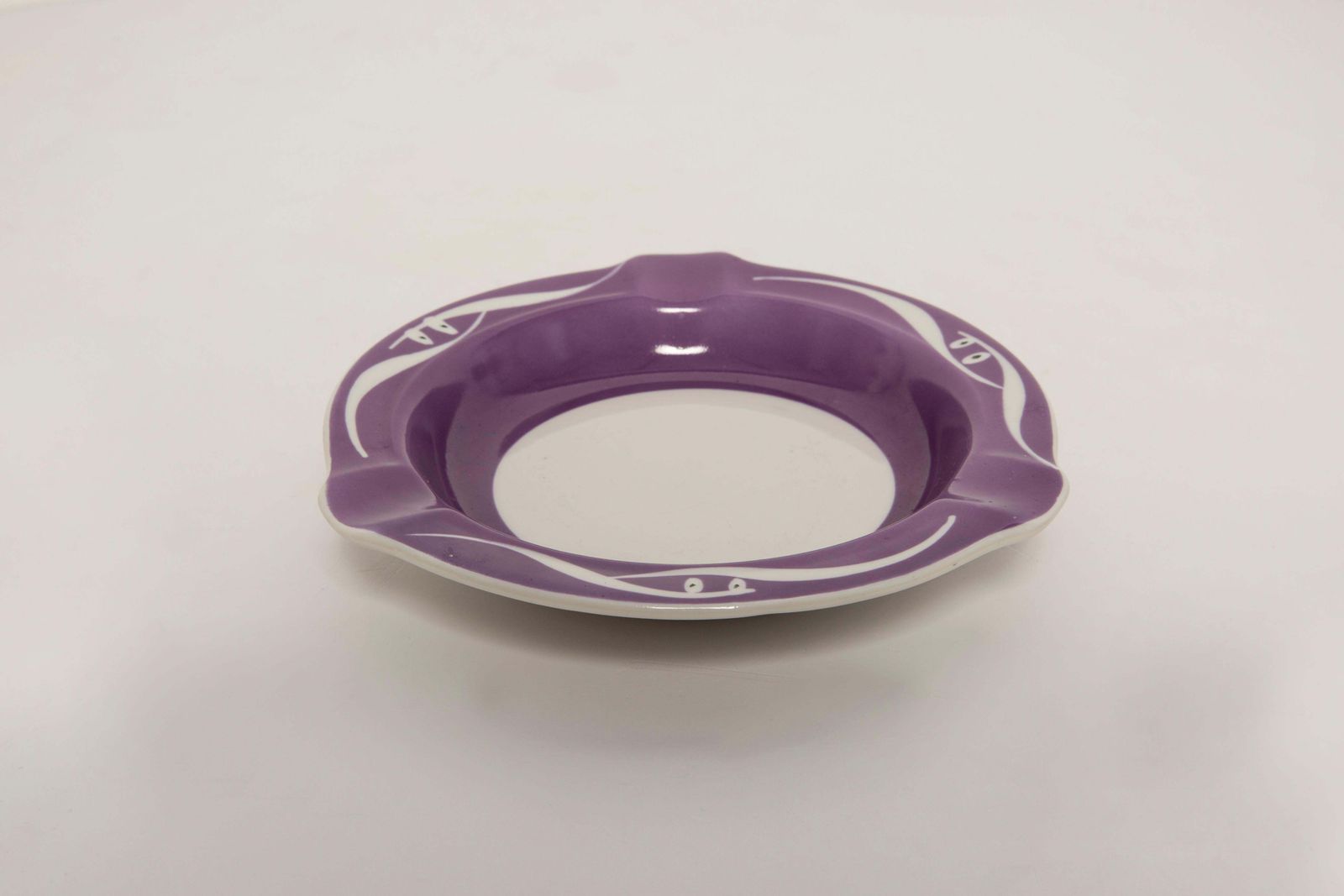 Mid Century Porcelain Ceramic Purple Violet Ashtray, Europe, 1970s photo Home Decor