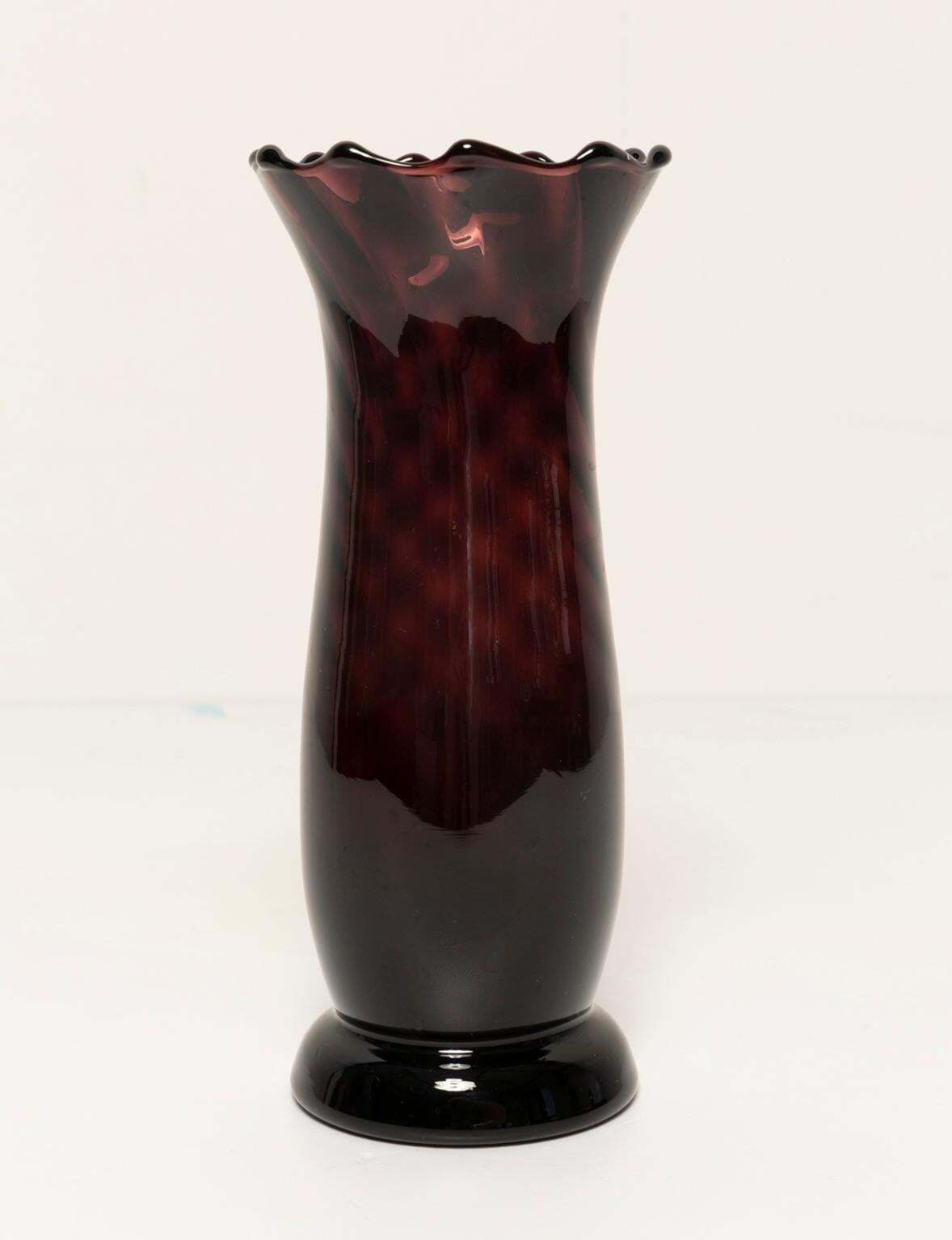 Small Midcentury Deep Red Burgundy Vase, Europe, 1960s photo buy