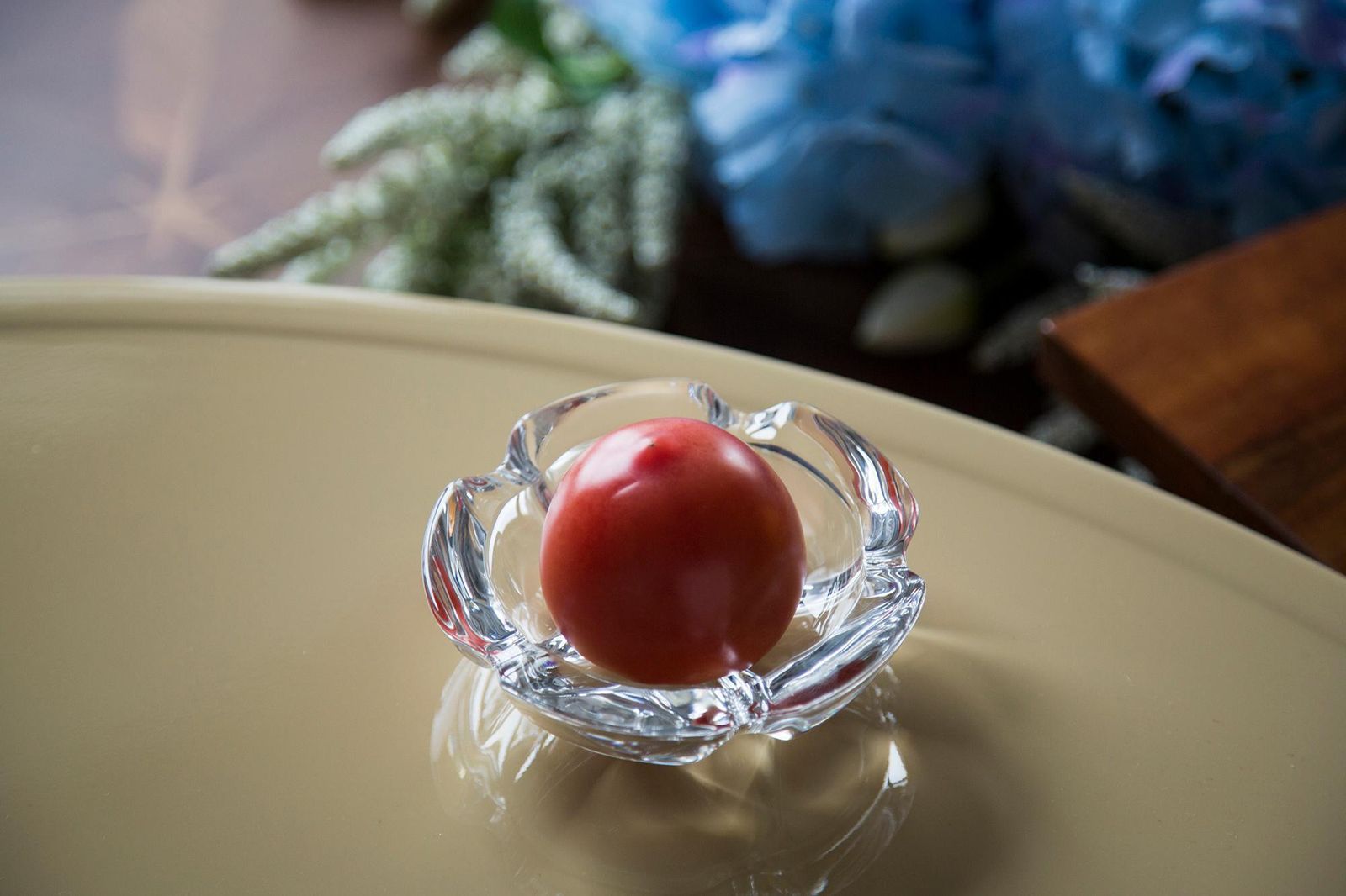 Midcentury Transparent Glass Bowl Ashtray Element, France, 1970s photo furniture