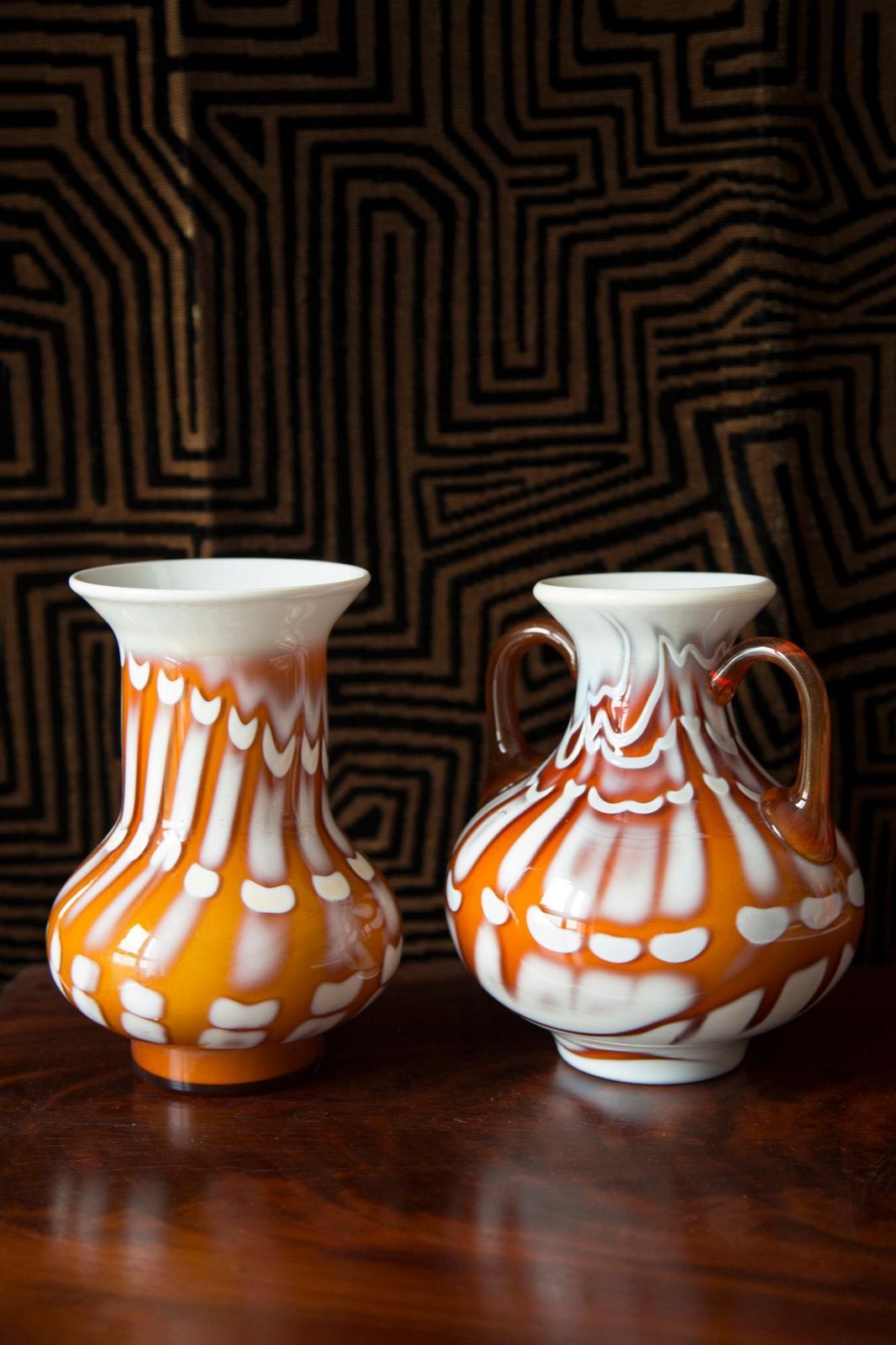 Mid Century Artistic Glass Vase, Prokuplje Yugoslavia, 1970s photo furniture