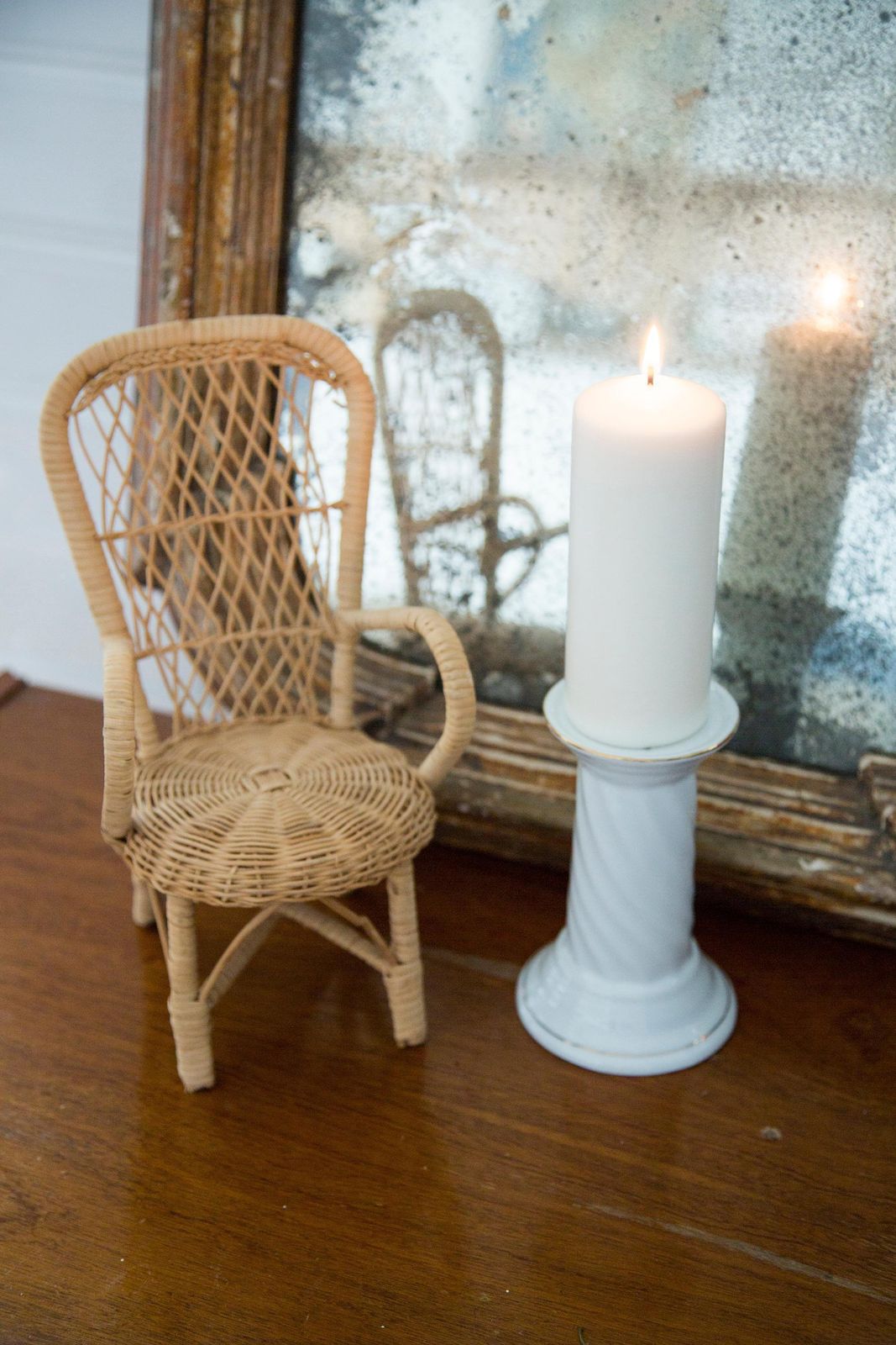 20th Century Ceramic White Candlestick, France, 1960s photo 51.0
