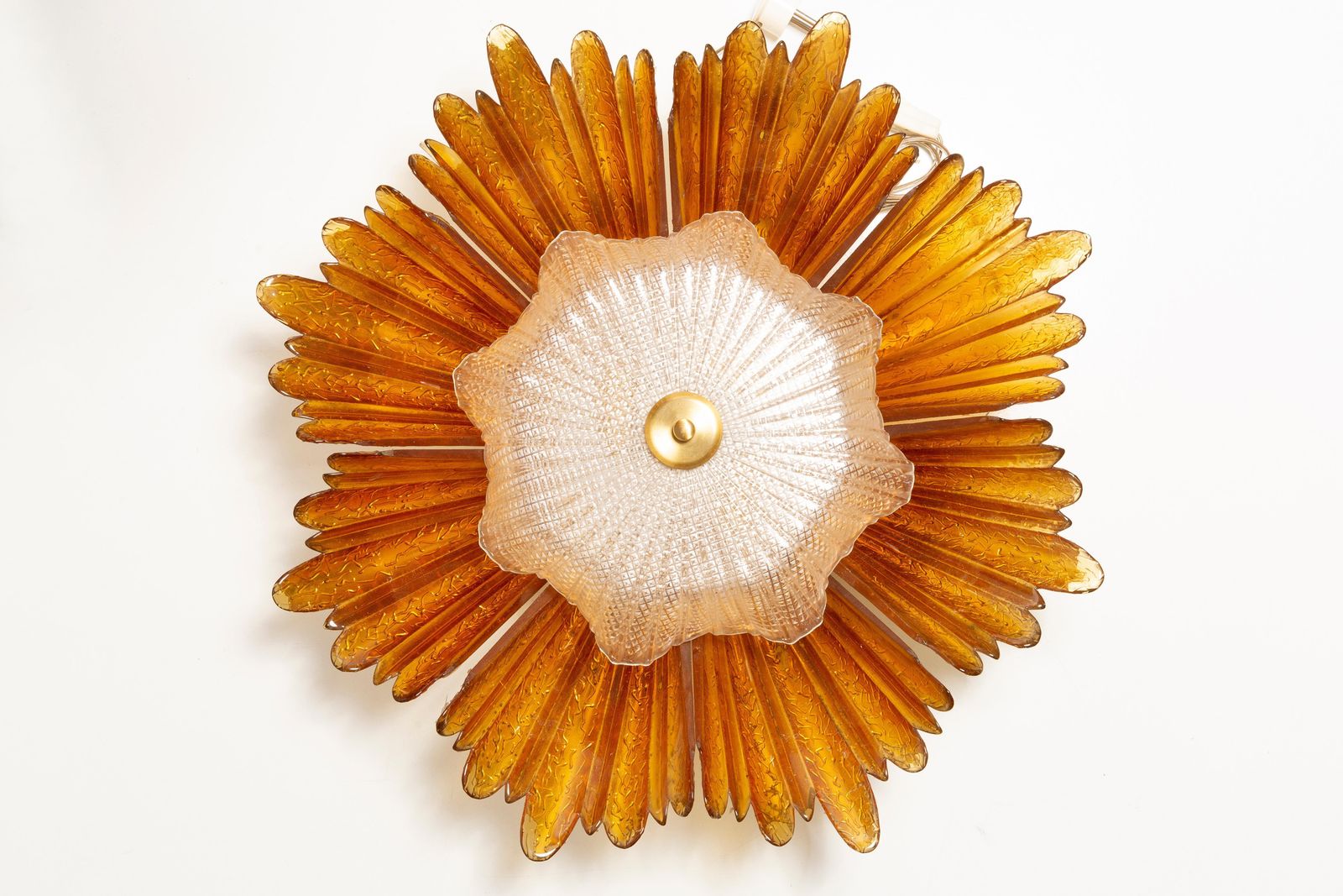 Big Hollywood Regency Sunburst Wall Lamp, Murano Glass, Italy, 1960s photo furniture