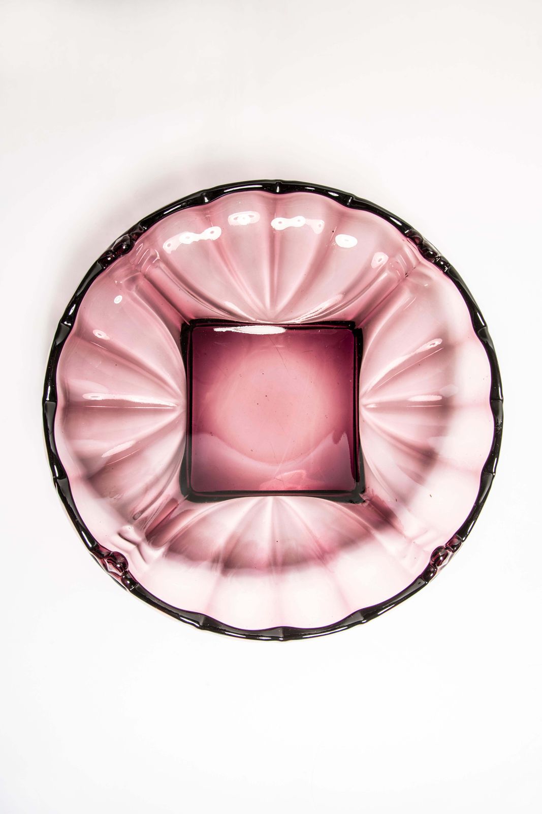 Vintage Light Purple Decorative Glass Plate, Italy, 1960s photo buy