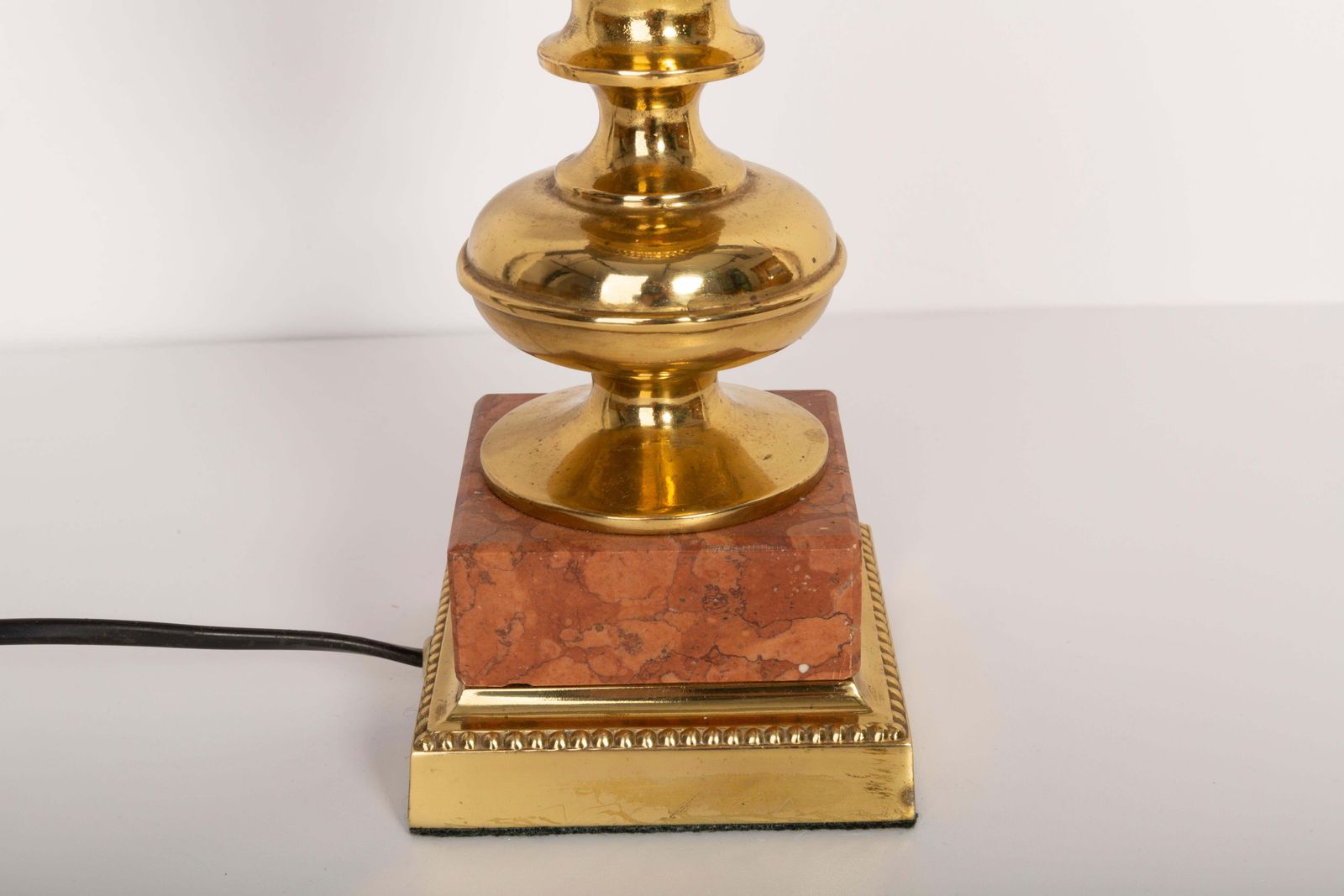 Mid Century Table Hollywood Regency Orange Lamp, Velvet, France, 1960s photo buy