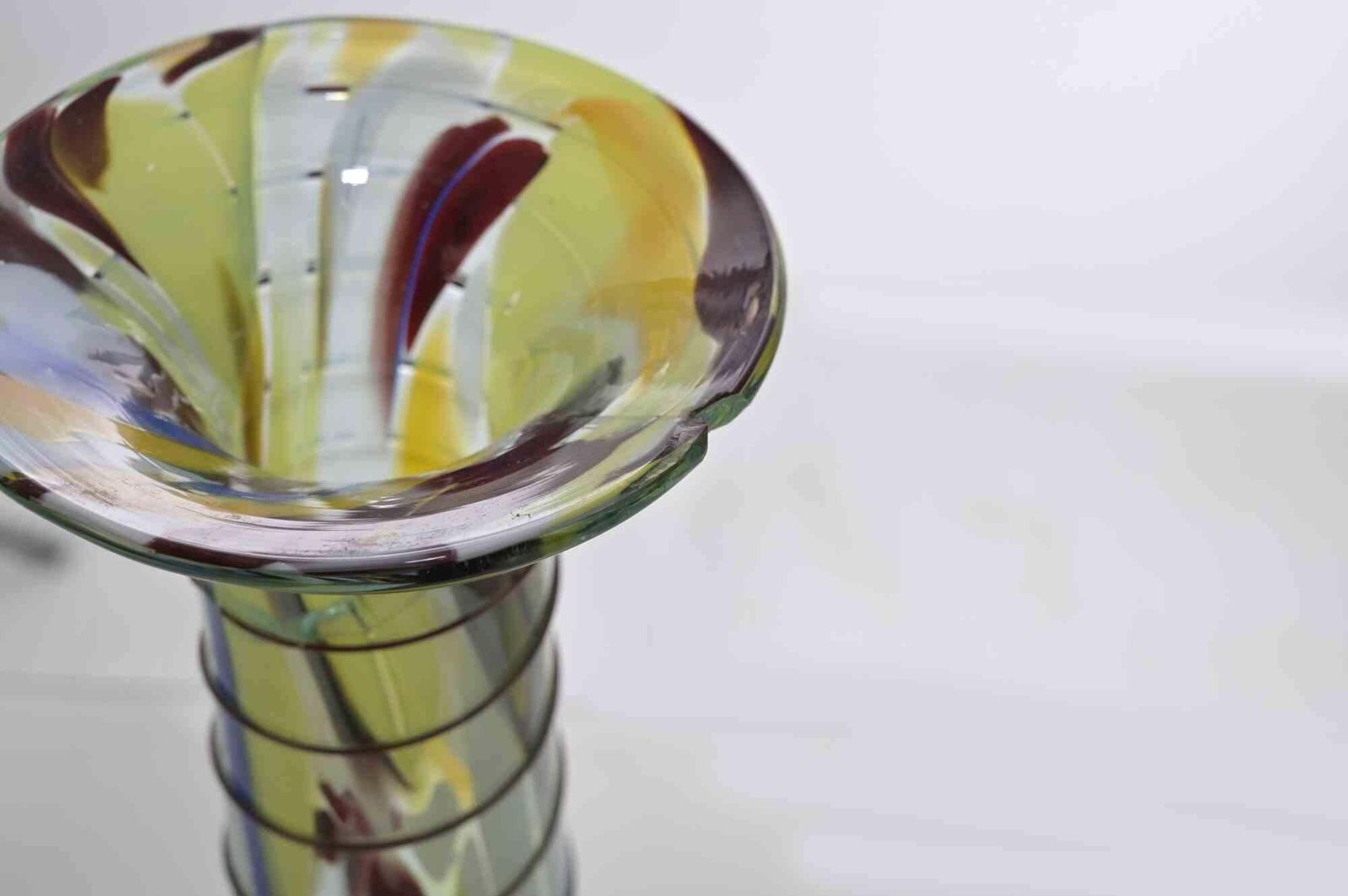Vintage Glass Vase, Italy, 1970s photo for sale