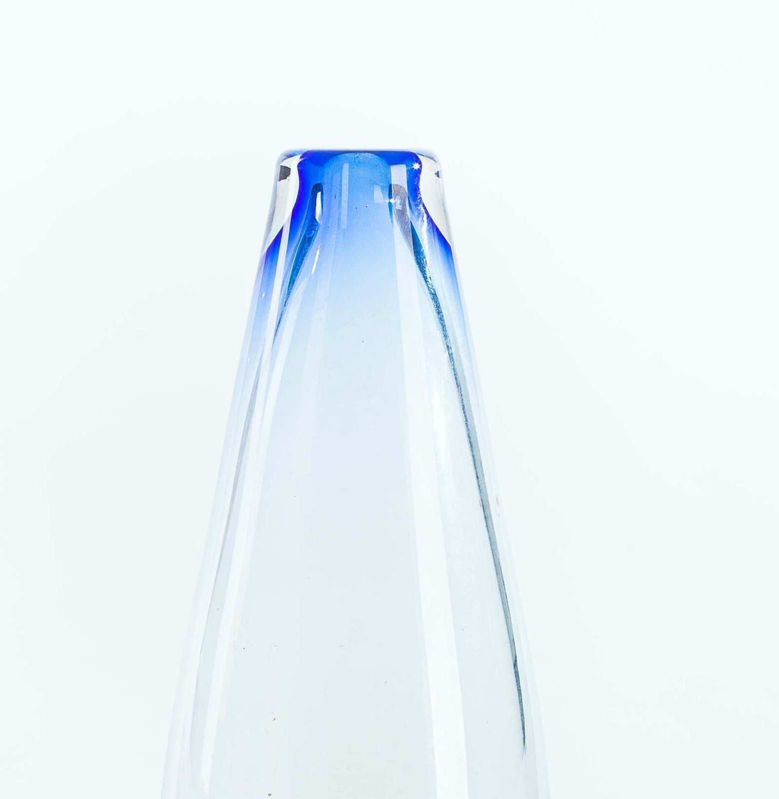 Vintage Blue Blended Glass Vase, Italy, 1960s photo Home Decor