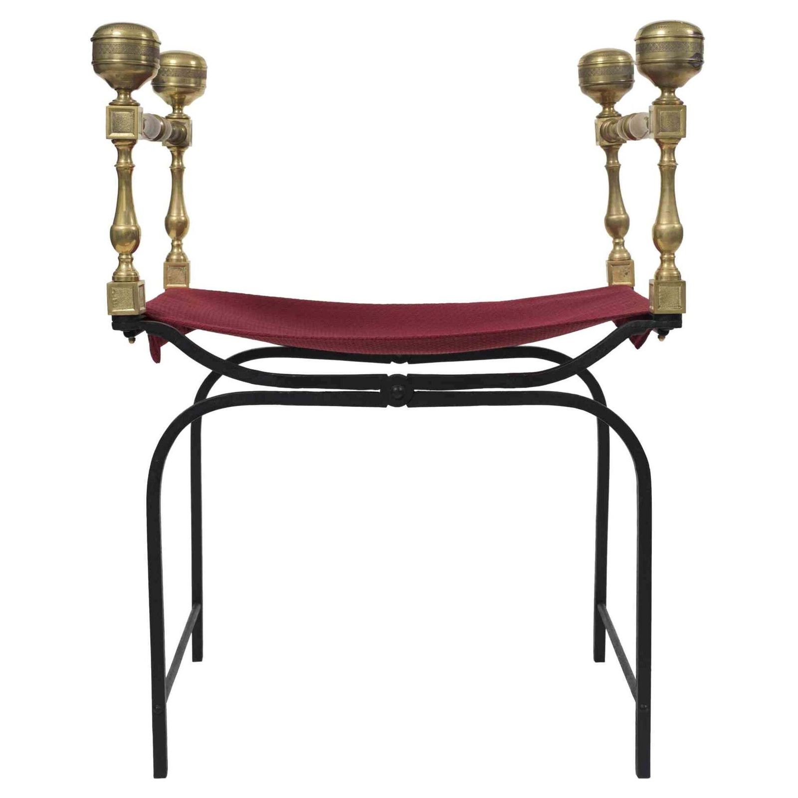 Vintage Folding Faldistorio Chair, Mid 20th Century