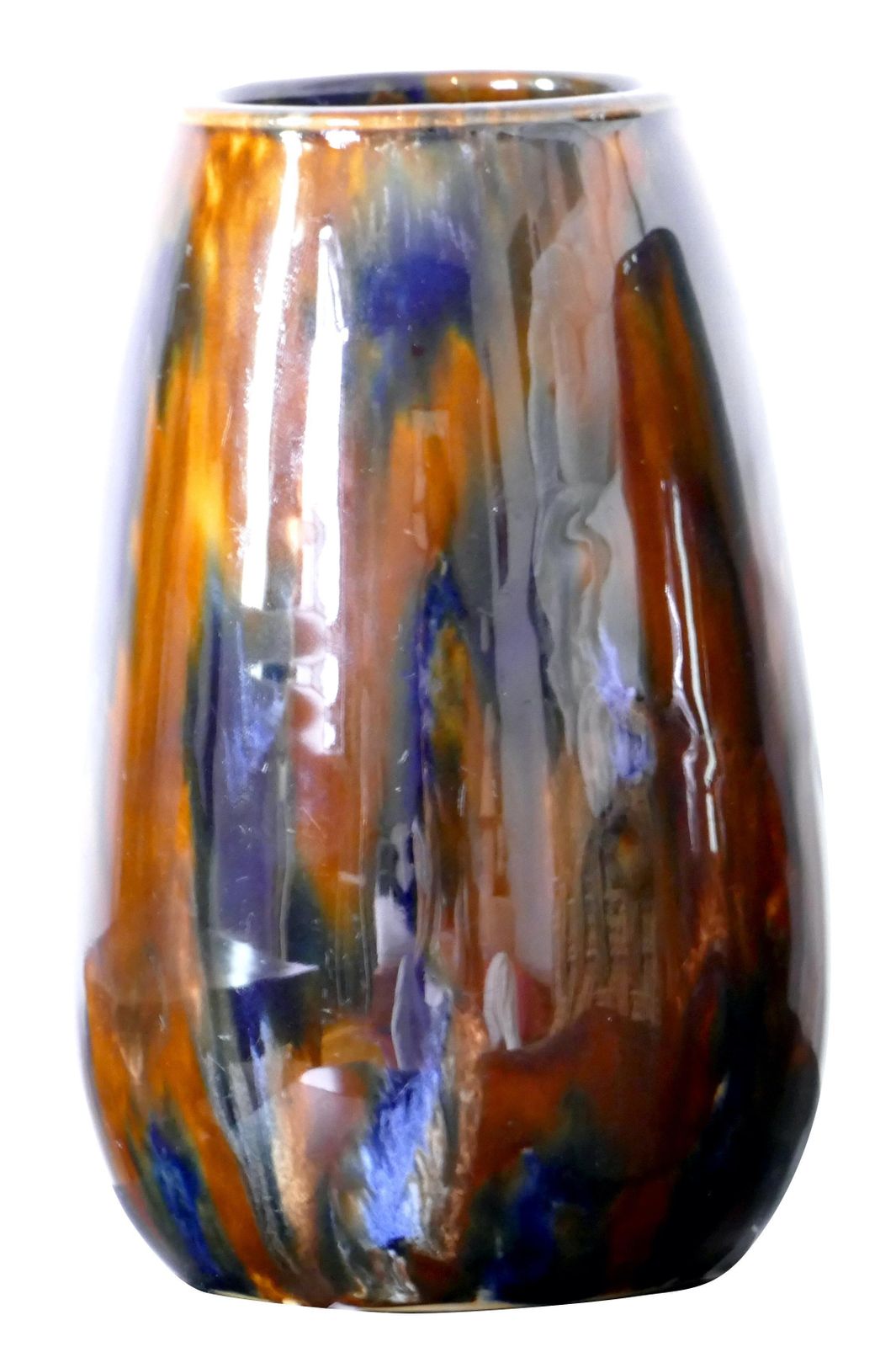 Vintage Pair Of Polychrome Vases By G.H. Richard London Matlock, Late 1900 photo Home Decor
