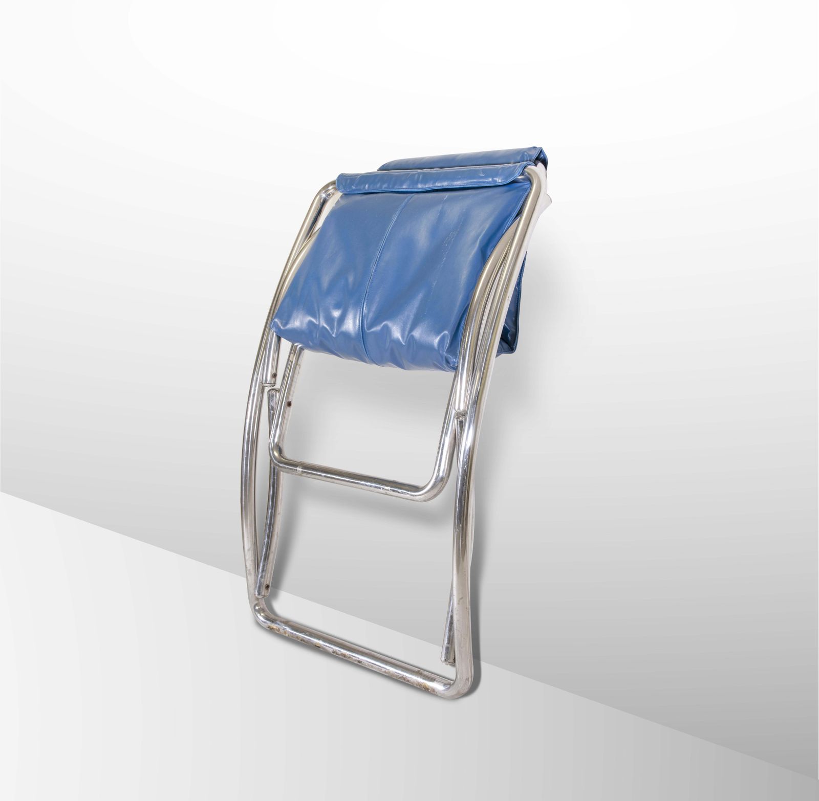 Folding Tubular Chromed Steel Deckchair, Italy 1970s photo Furniture