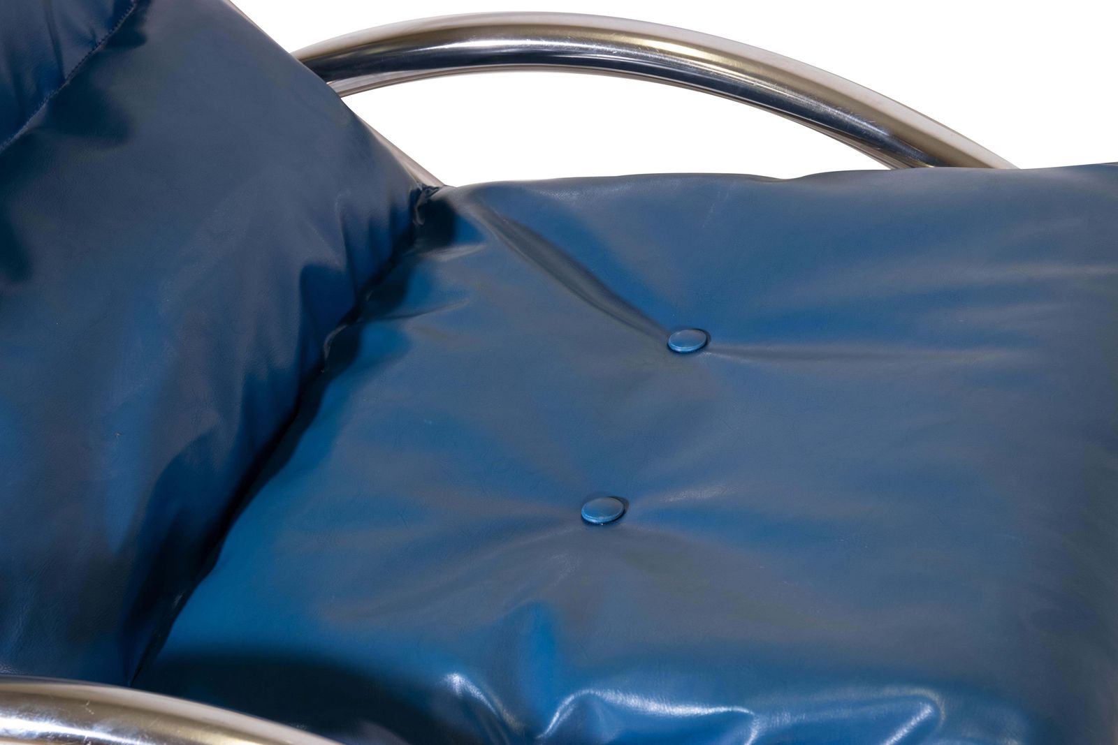 Folding Tubular Chromed Steel Deckchair, Italy 1970s photo vinterior