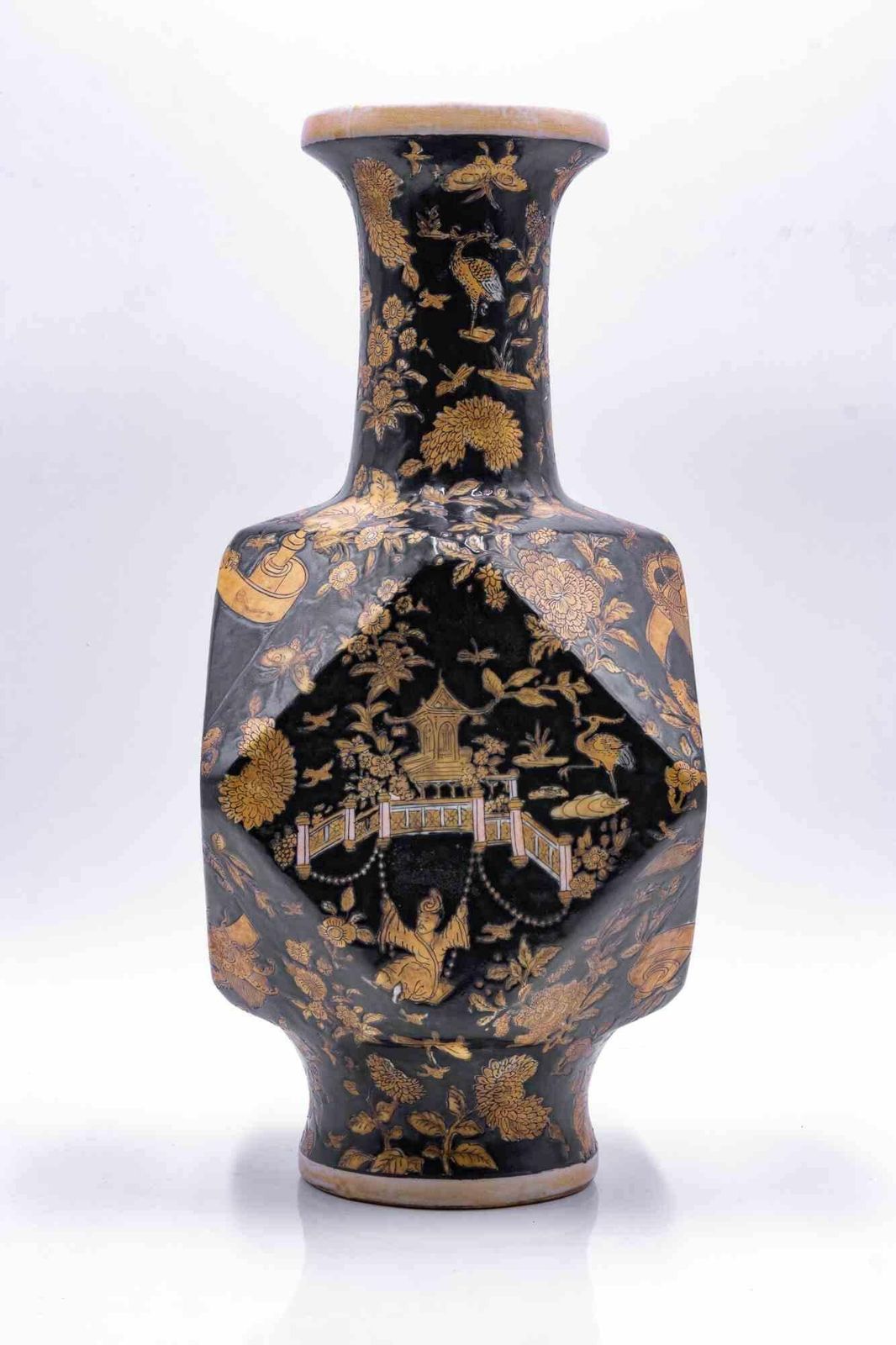 Black Chinese Vase, China, Mid 20th Century photo 476.0