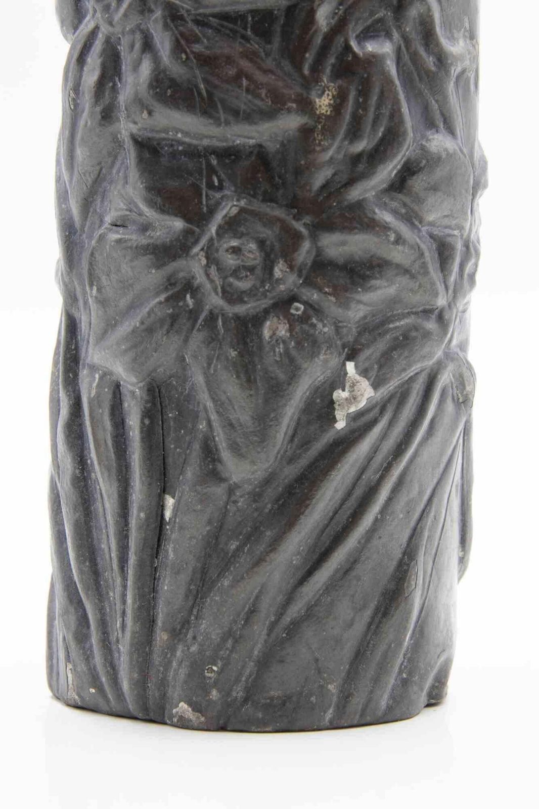 Set Of 2 Art Nouveau Pewter Vases, Italy, Early 20th Century photo for sale