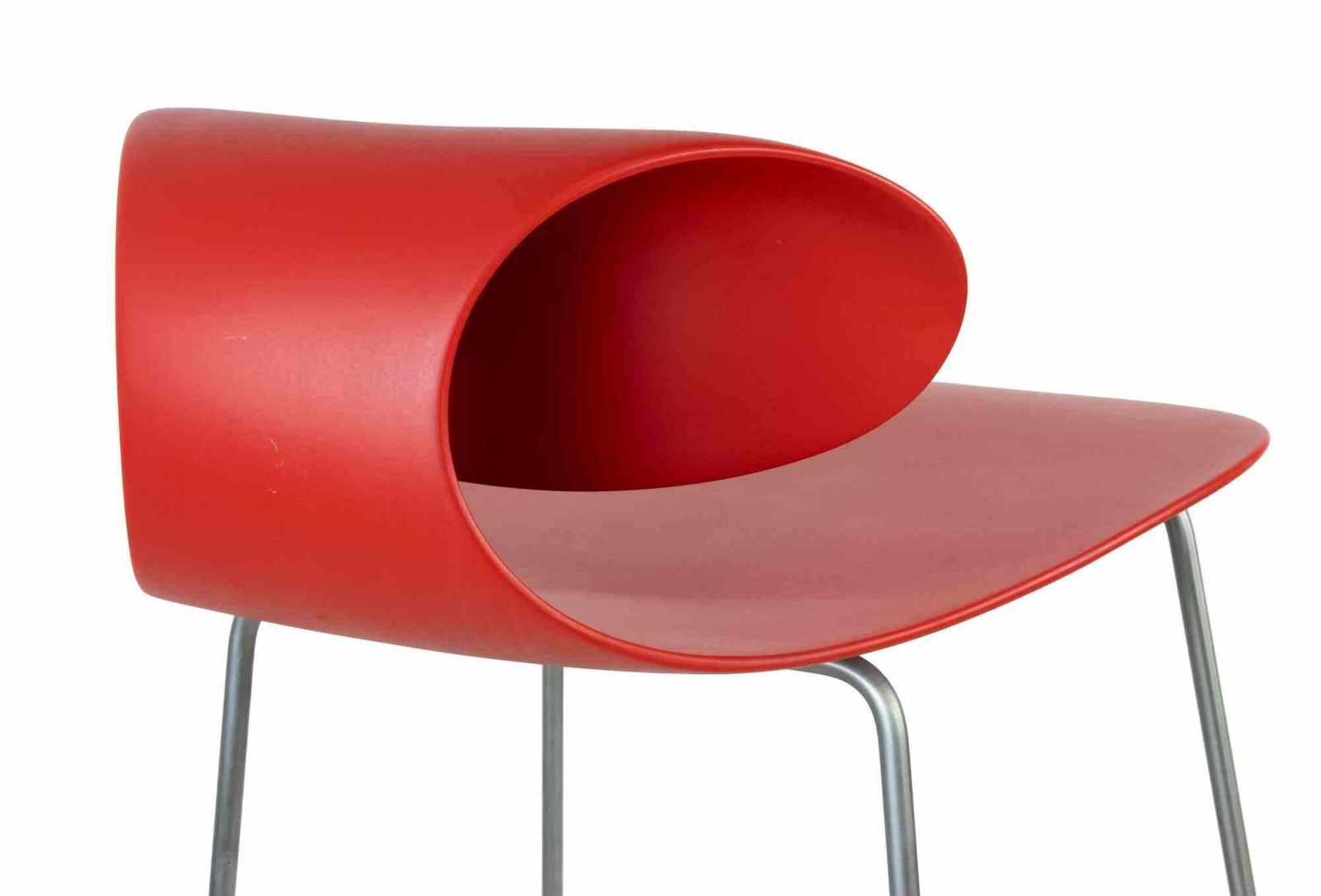Set Of 7 Red Maxima Benches By William Sawaya & Paolo Moroni, Italy 1990s photo for sale
