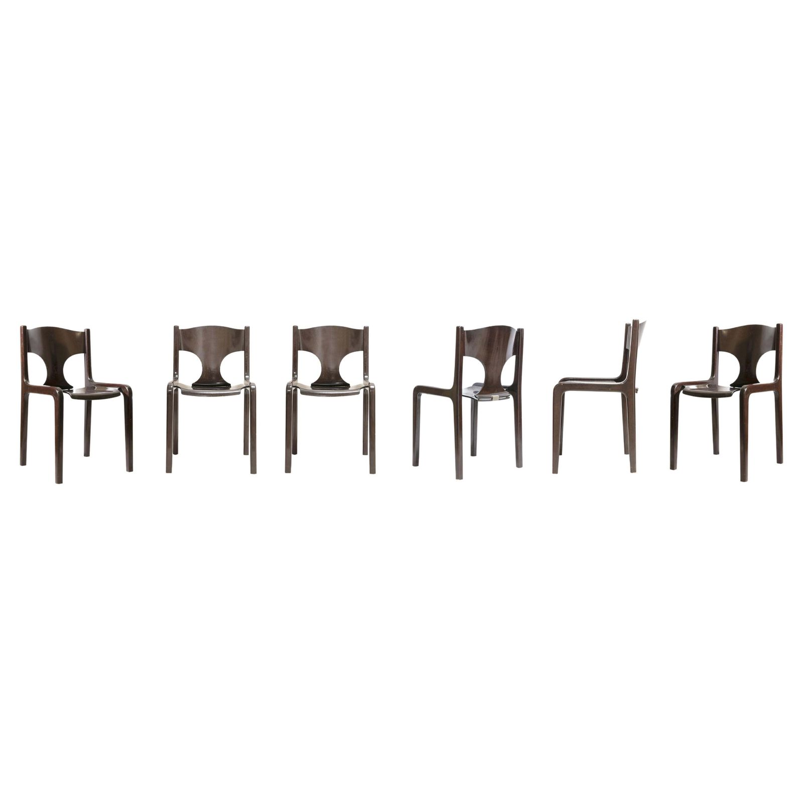 Set Of 6 Vintage Chairs By Augusto Bozzi, Italy, 1970s