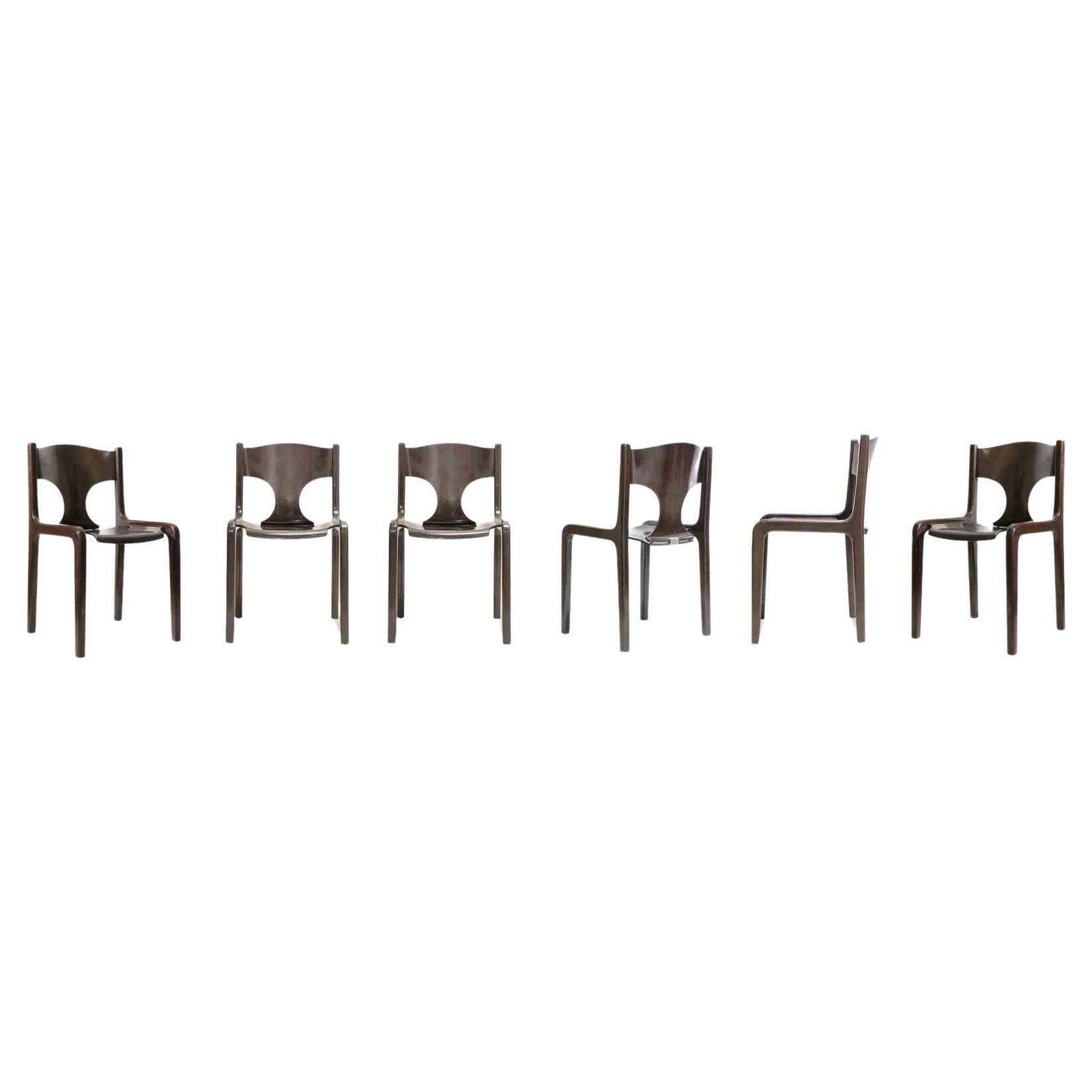 Set Of 6 Vintage Chairs By Augusto Bozzi, Italy, 1970s photo furniture