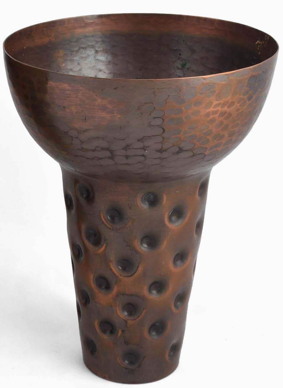 Pair Of Vintage Copper Vases By Eugen Zint, Germany, 1950s photo 833.0