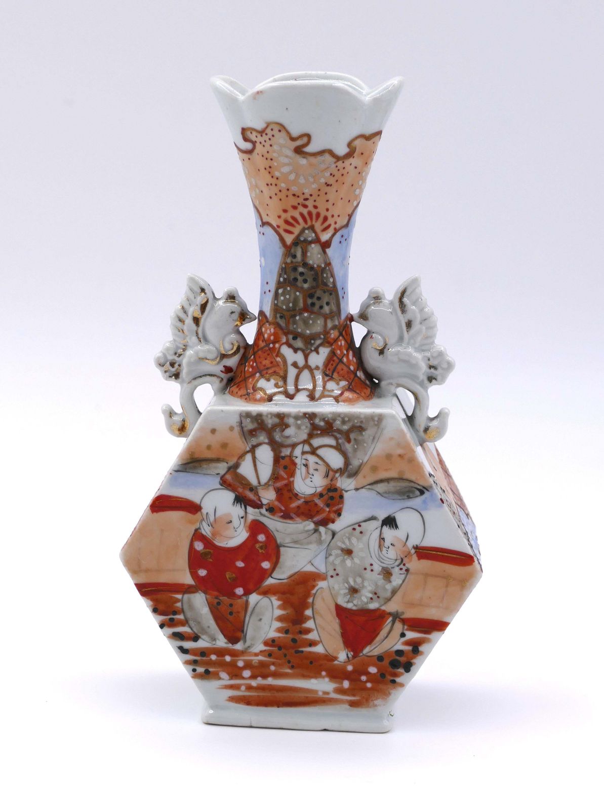 Ancient Japanese Kutani Vases, 19th Century photo 747.0
