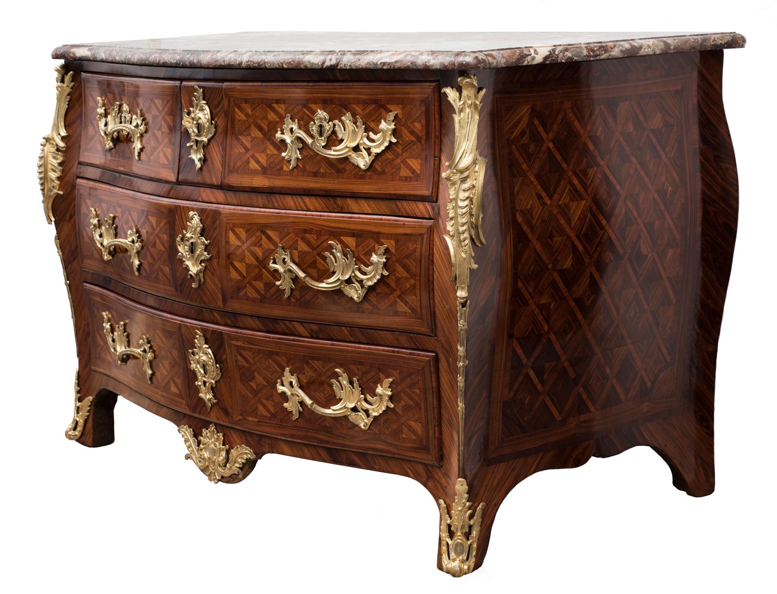 Furniture French Regency Marble Chest Of Drawers, Italy, 19th Century photo