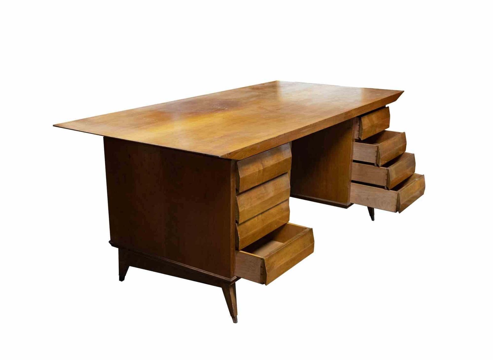 Wood Desk Attr. To Melchiorre Bega, Italy, 1950s photo 3403.0