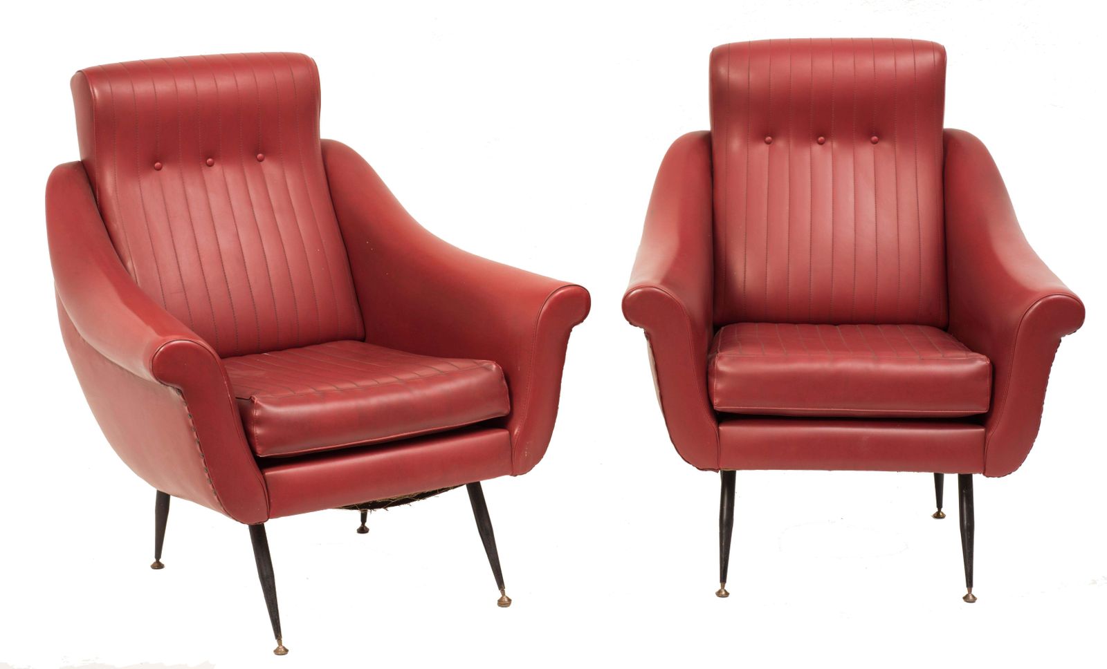 Vintage Pair Of Armchairs, Italian Manufacture, 1950s photo furniture