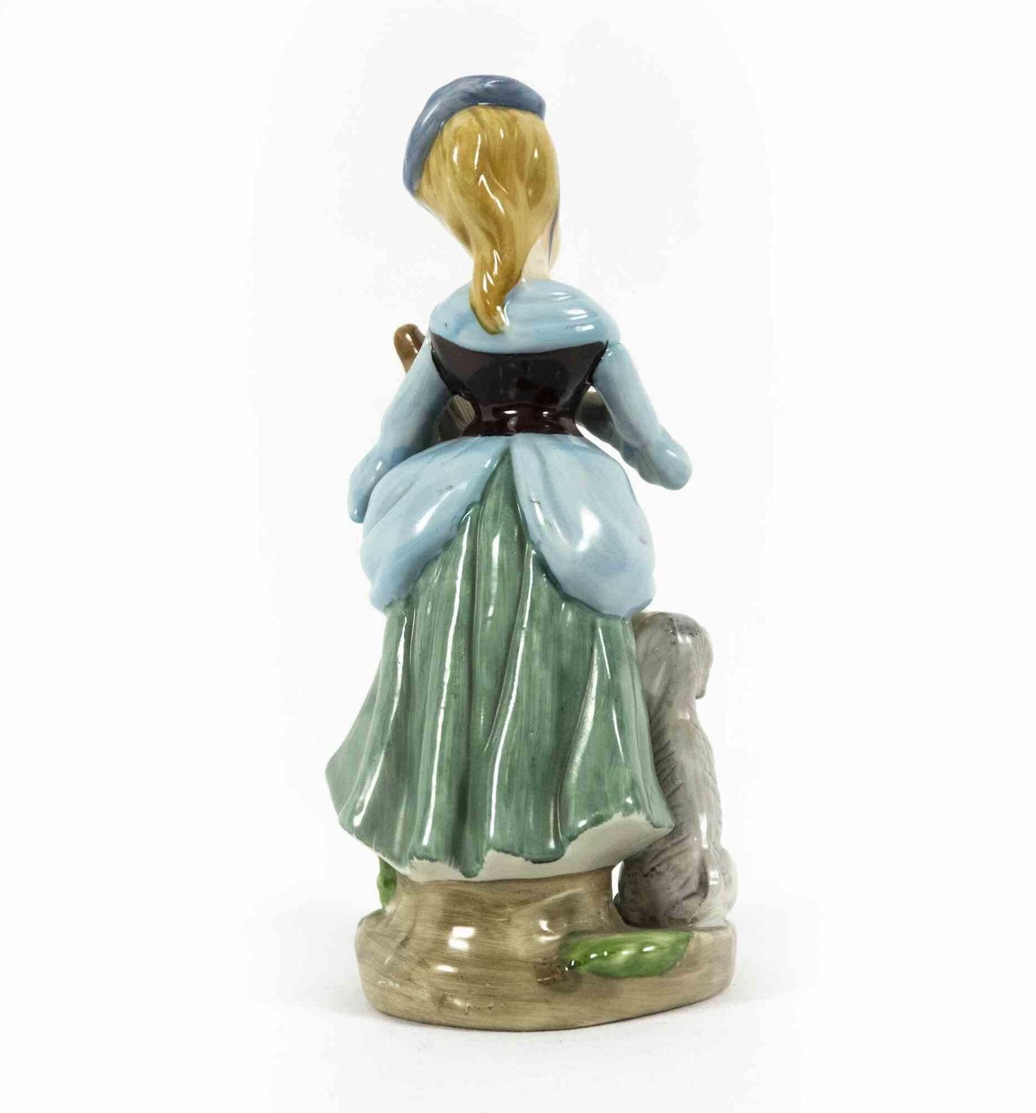 Vintage Porcelain Sculpture Of Lady, Mid 20th Century photo for sale